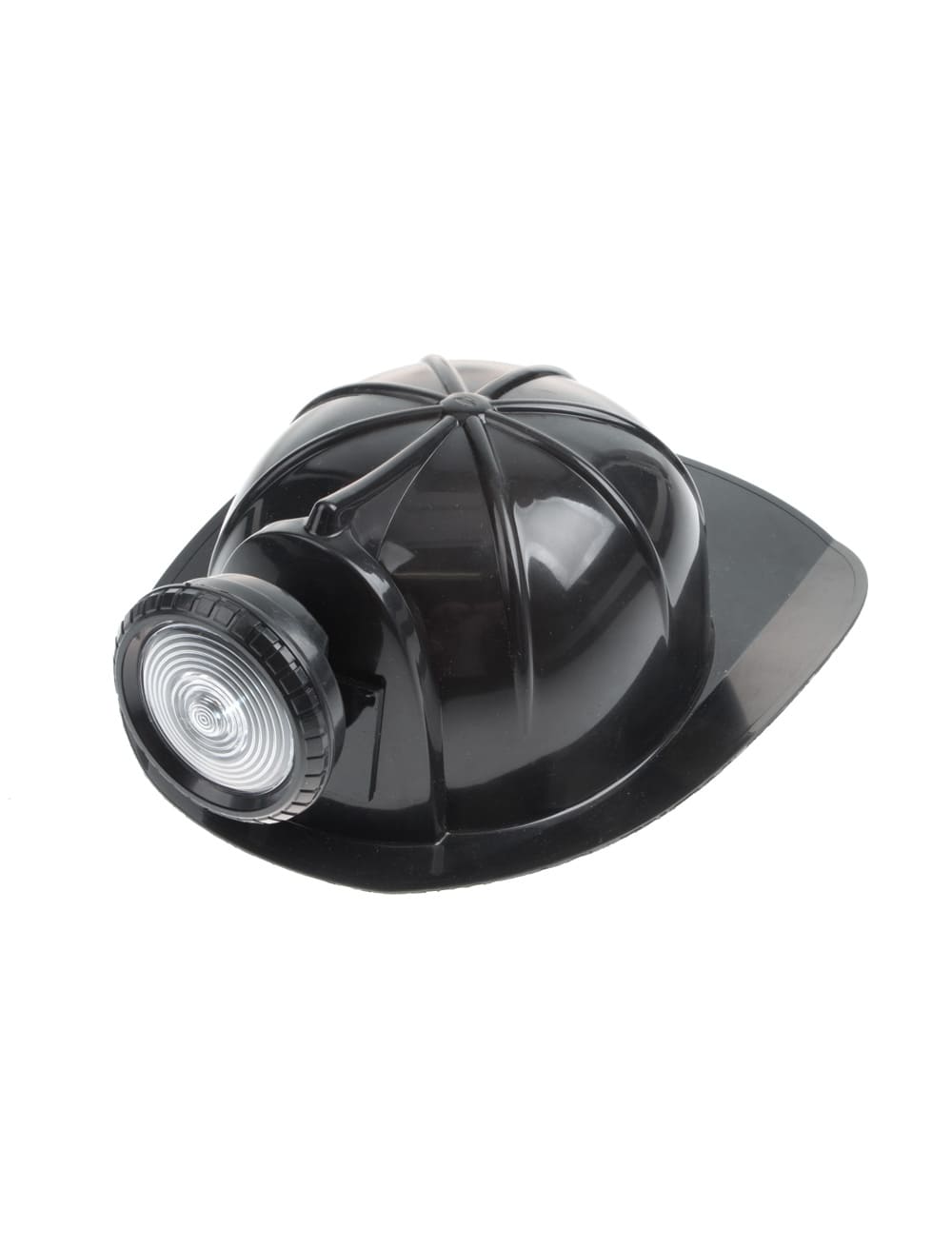Kostümzubehör Helm mit Lampe schwarz