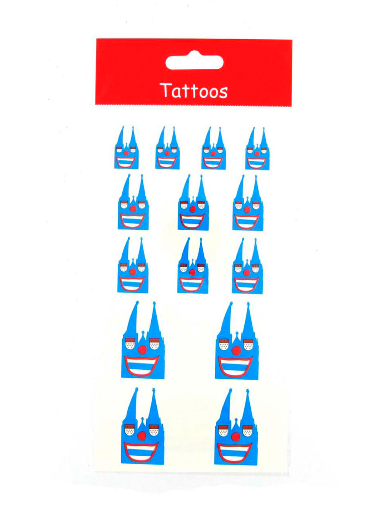 Kostümzubehör Tattoos Dom Farbe: blau