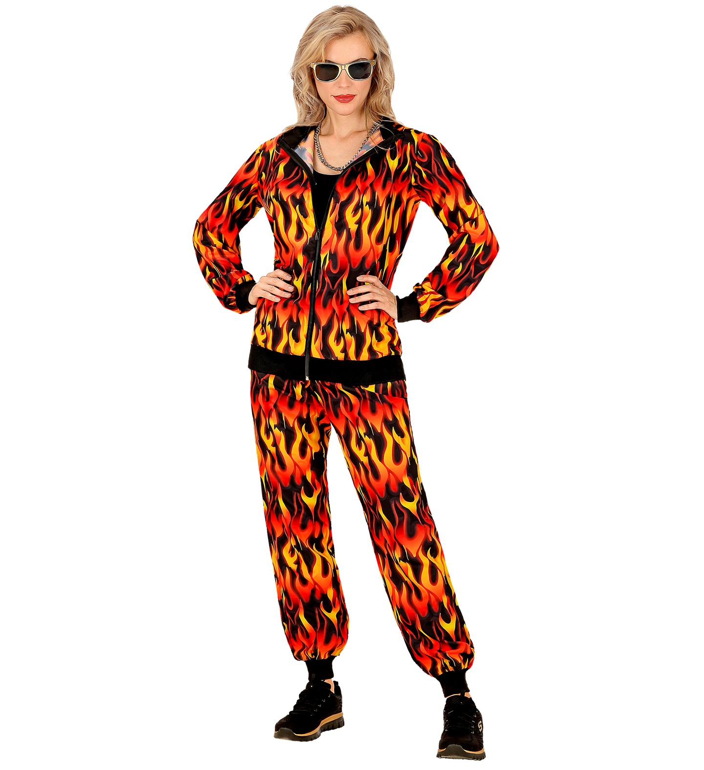 Jogginganzug Flammen 2tlg. bunt XL Farbe: bunt