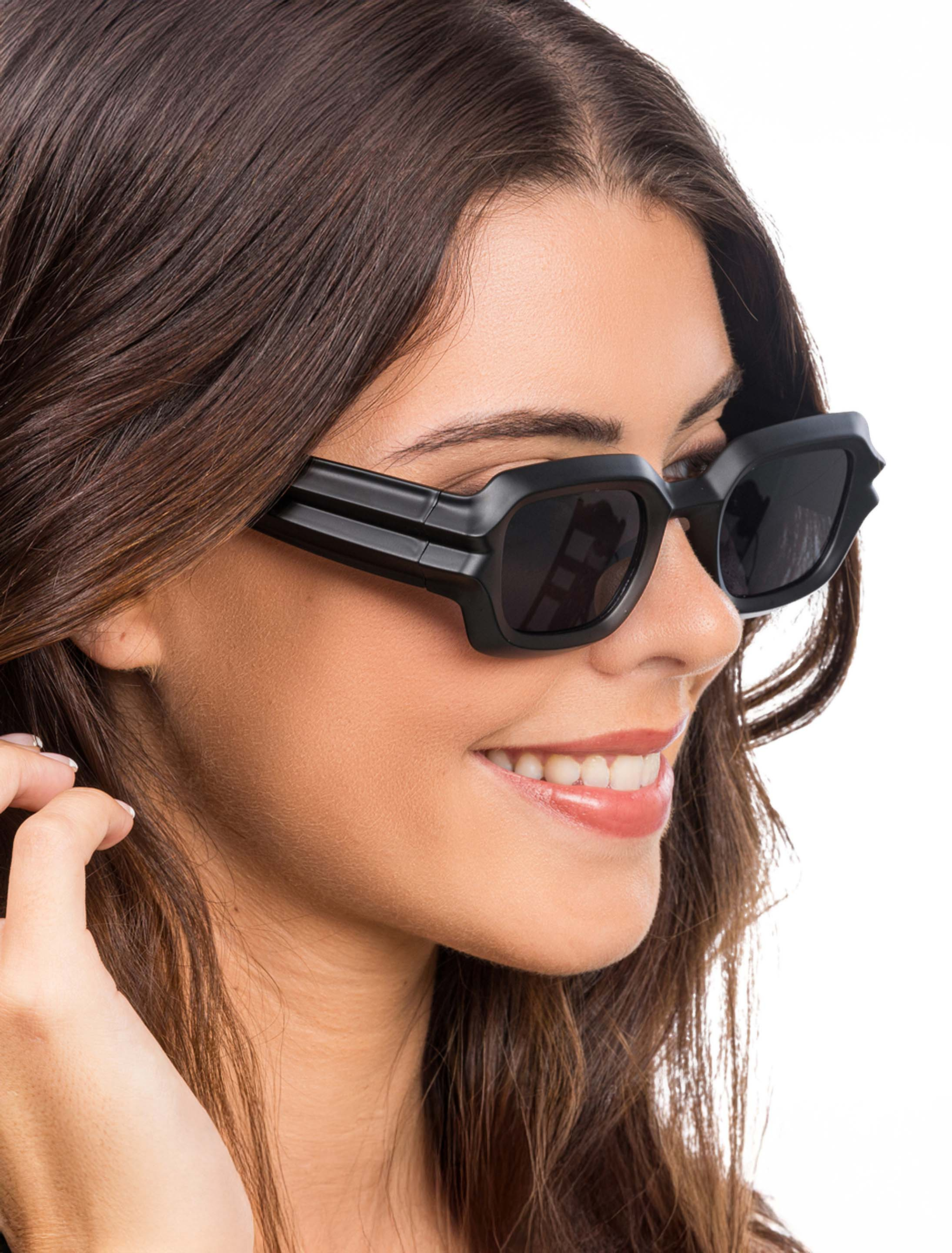 Kostümzubehör Brille Rave schwarz