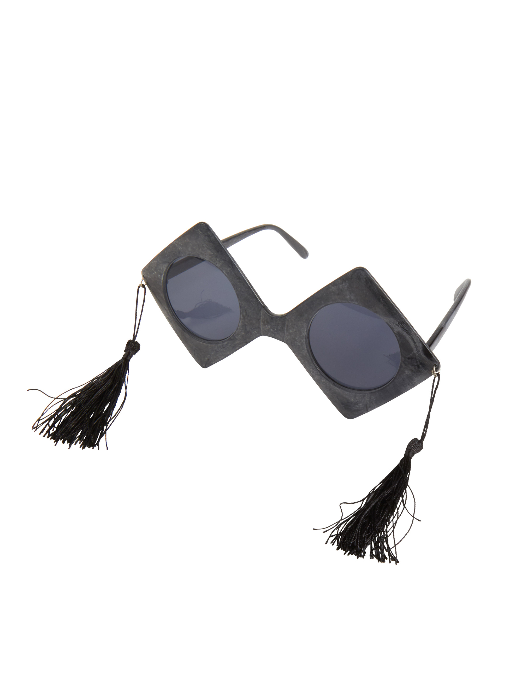 Kostümzubehör Brille Richter schwarz