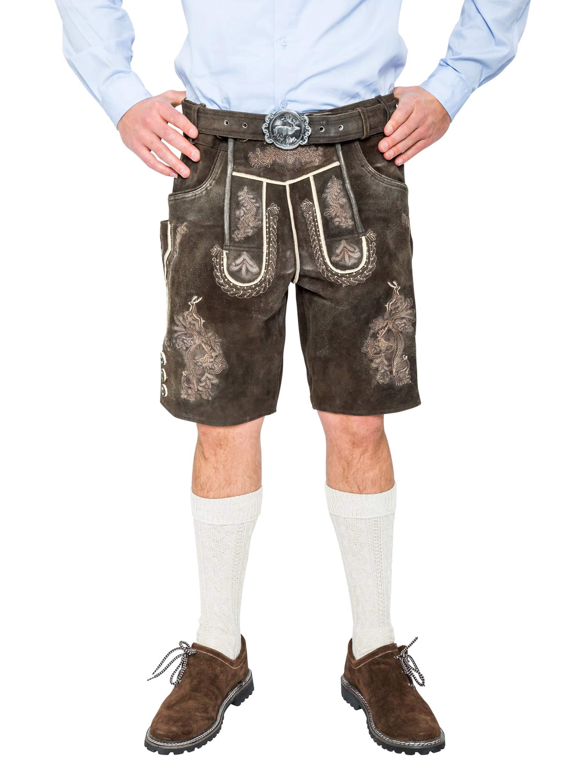 Lederhose Friedel Herren schwarz 4XL