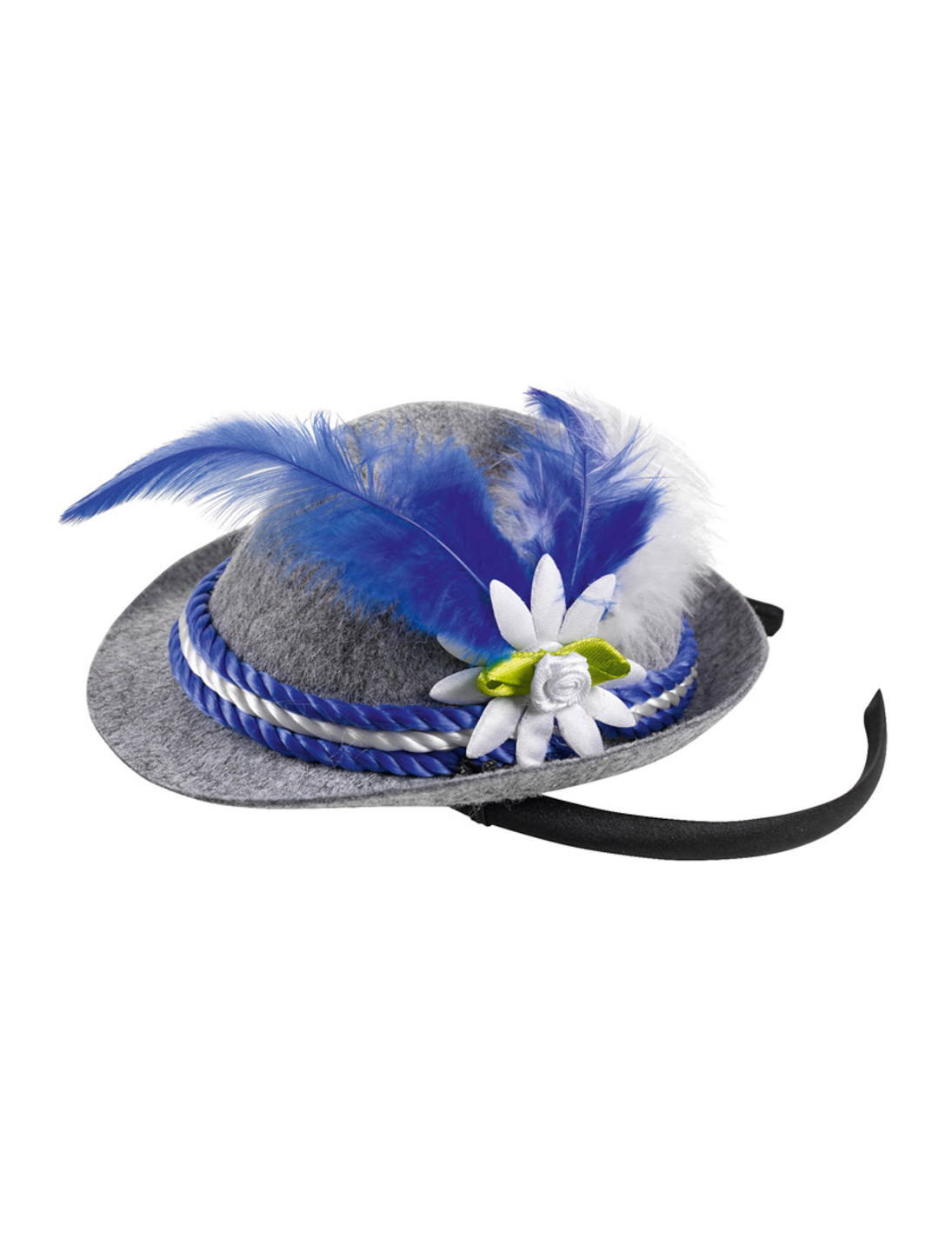 Kostümzubehör Haarreif Minihut Oktoberzauber blau/grau one size