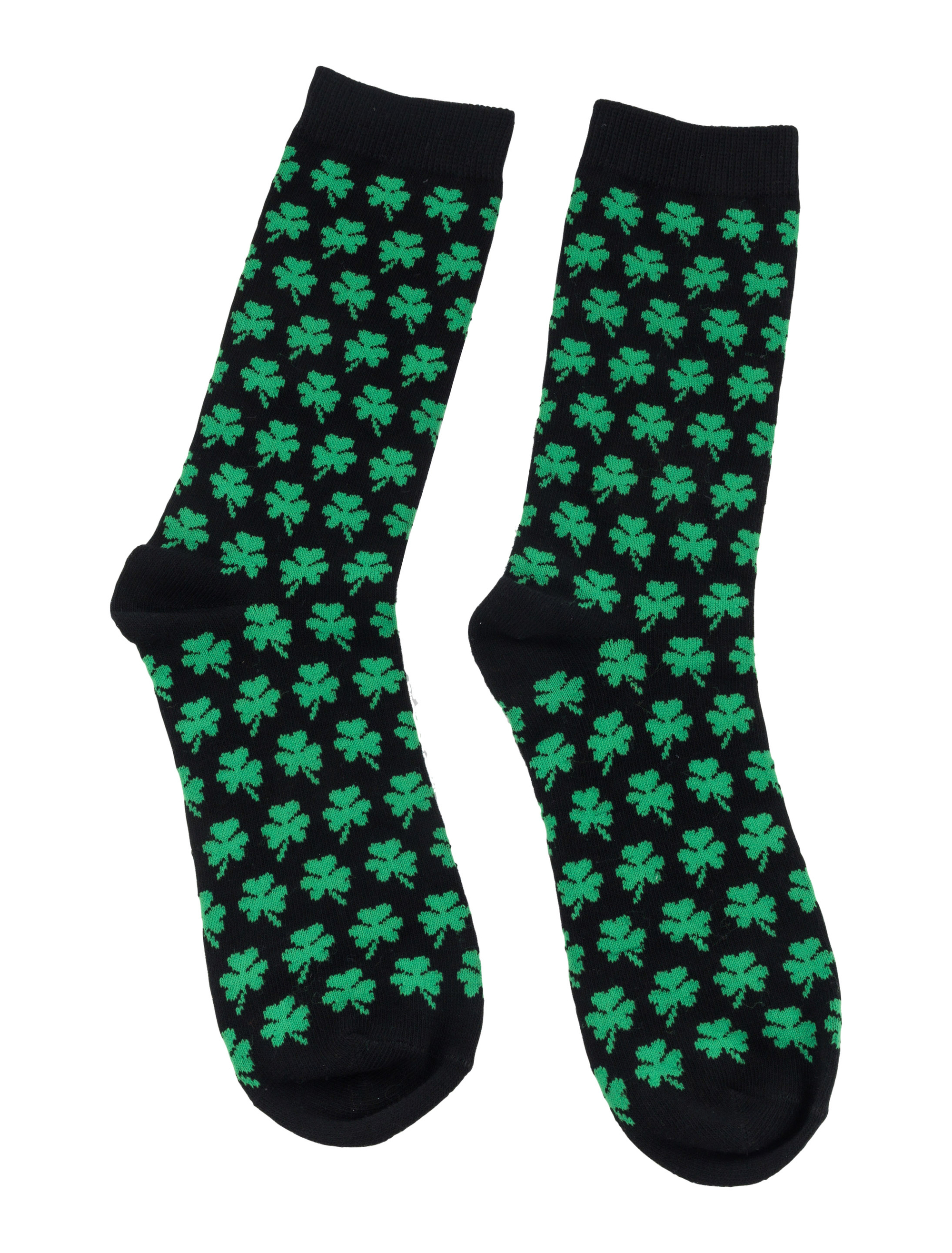 Kostümzubehör Socken Kleeblatt schwarz/grün one size