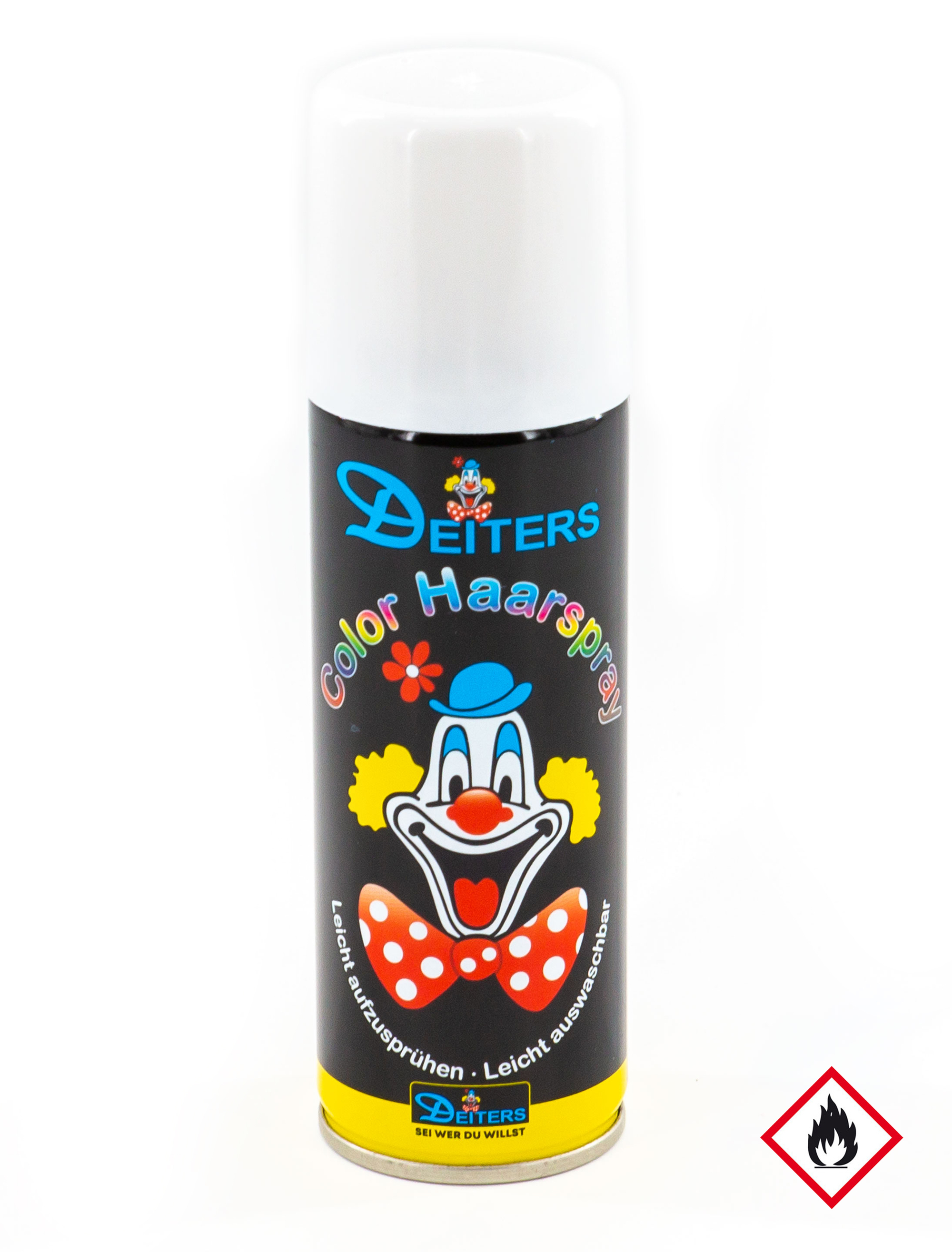 Haarspray Color 125ml weiß Schminke für Karneval & Fasching