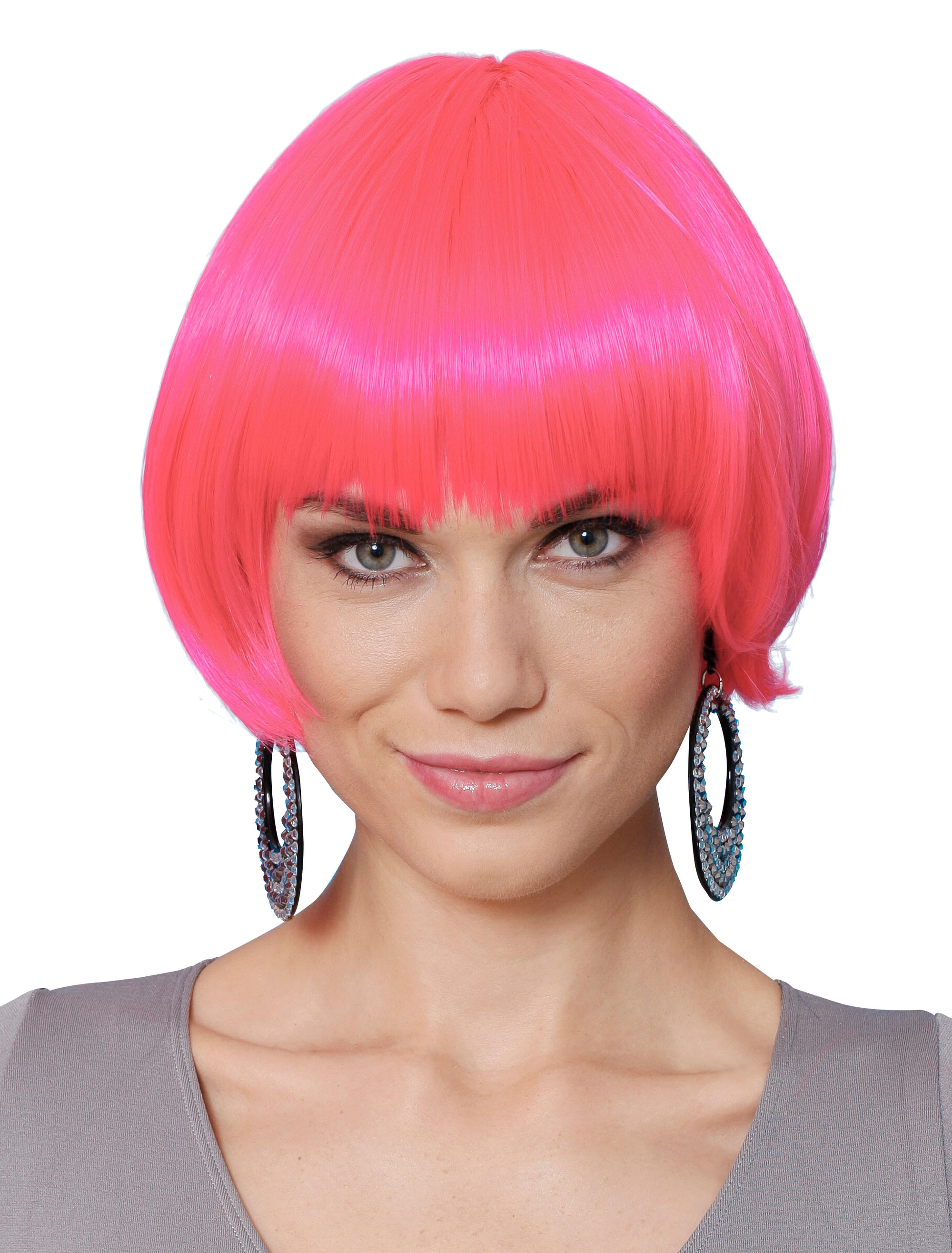 Kostümzubehör Kostümzubehör Perücke Bob pink one size