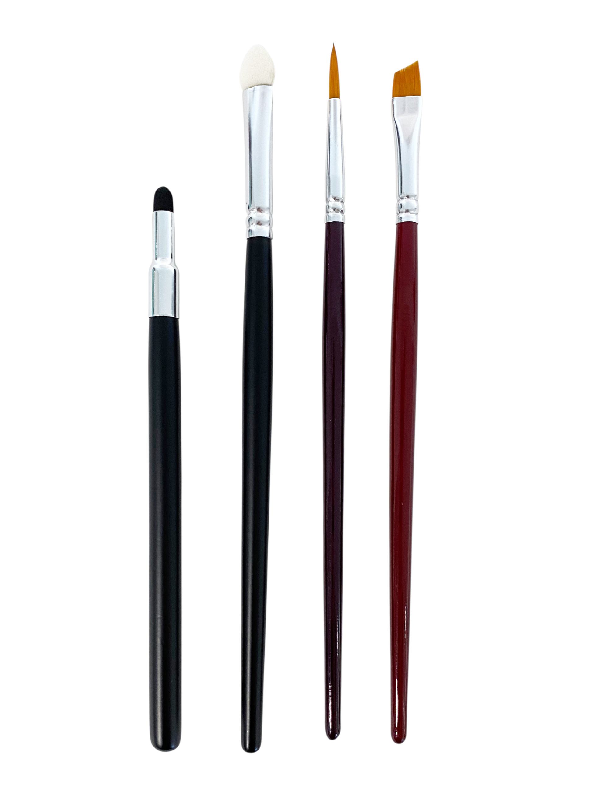 Pinsel Set 4-tlg. Schminke für Karneval & Fasching Farbe: schwarz