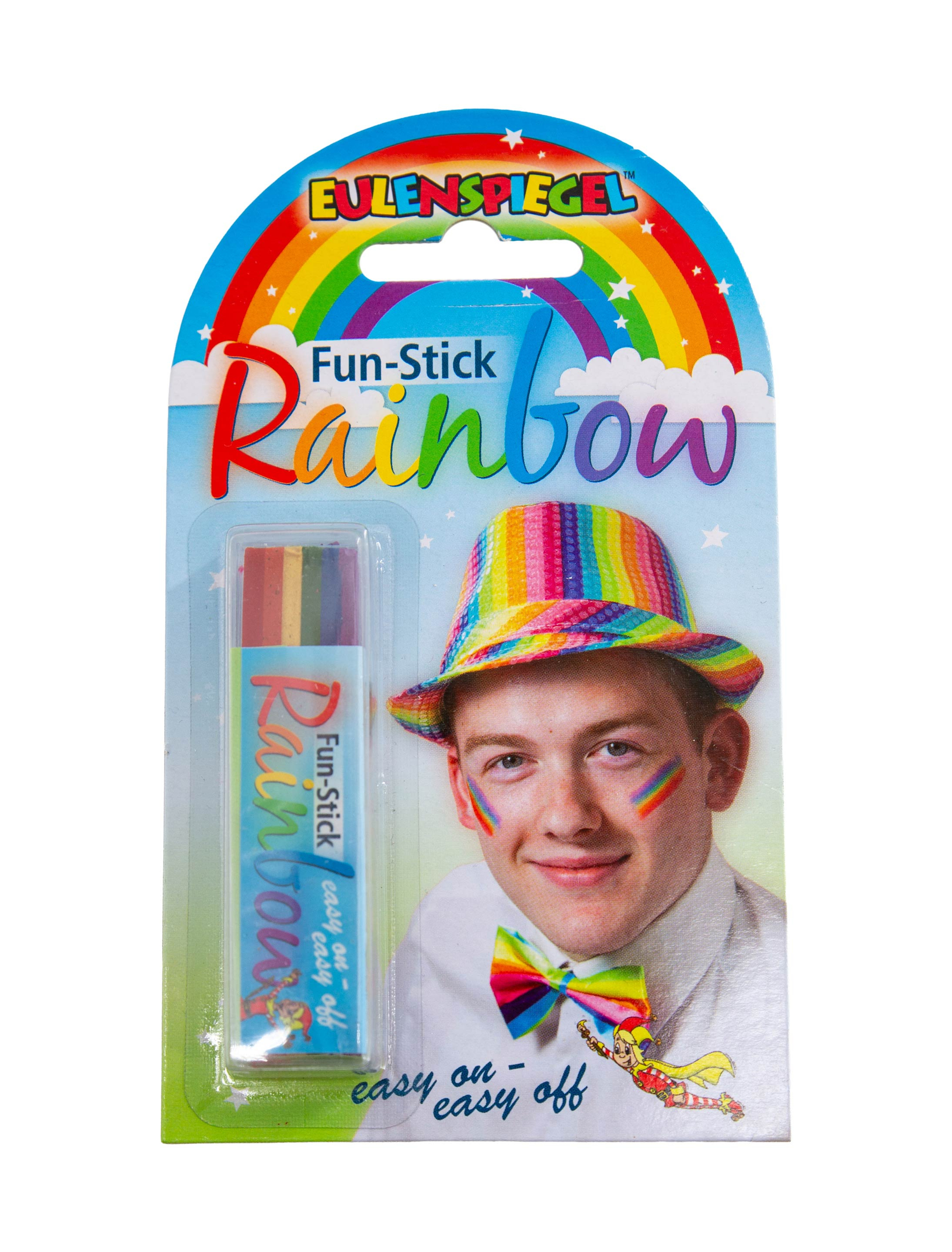 Fun Stick Regenbogen Schminke für Karneval & Fasching Farbe: rainbow