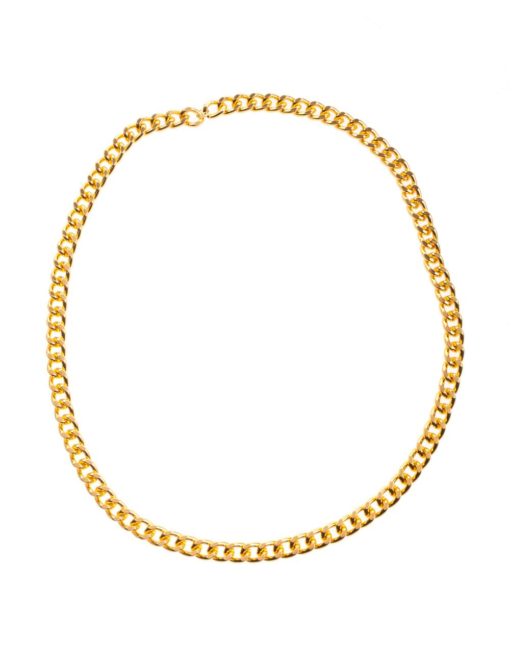Kostümzubehör Halskette lang Rapper gold
