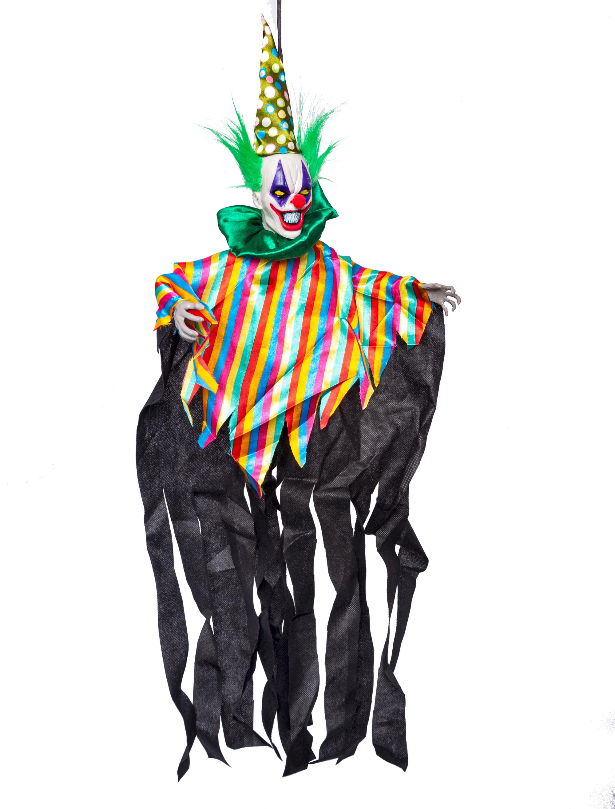 Gruselclown Haare zum Aufhängen Farbe: mehrfarbig