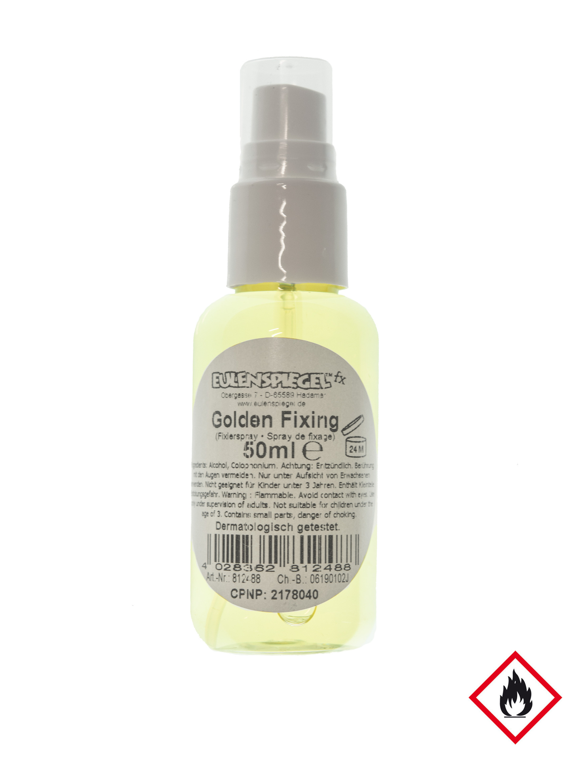 Fixierspray 50ml Schminke für Karneval & Fasching Farbe: keine Farbe