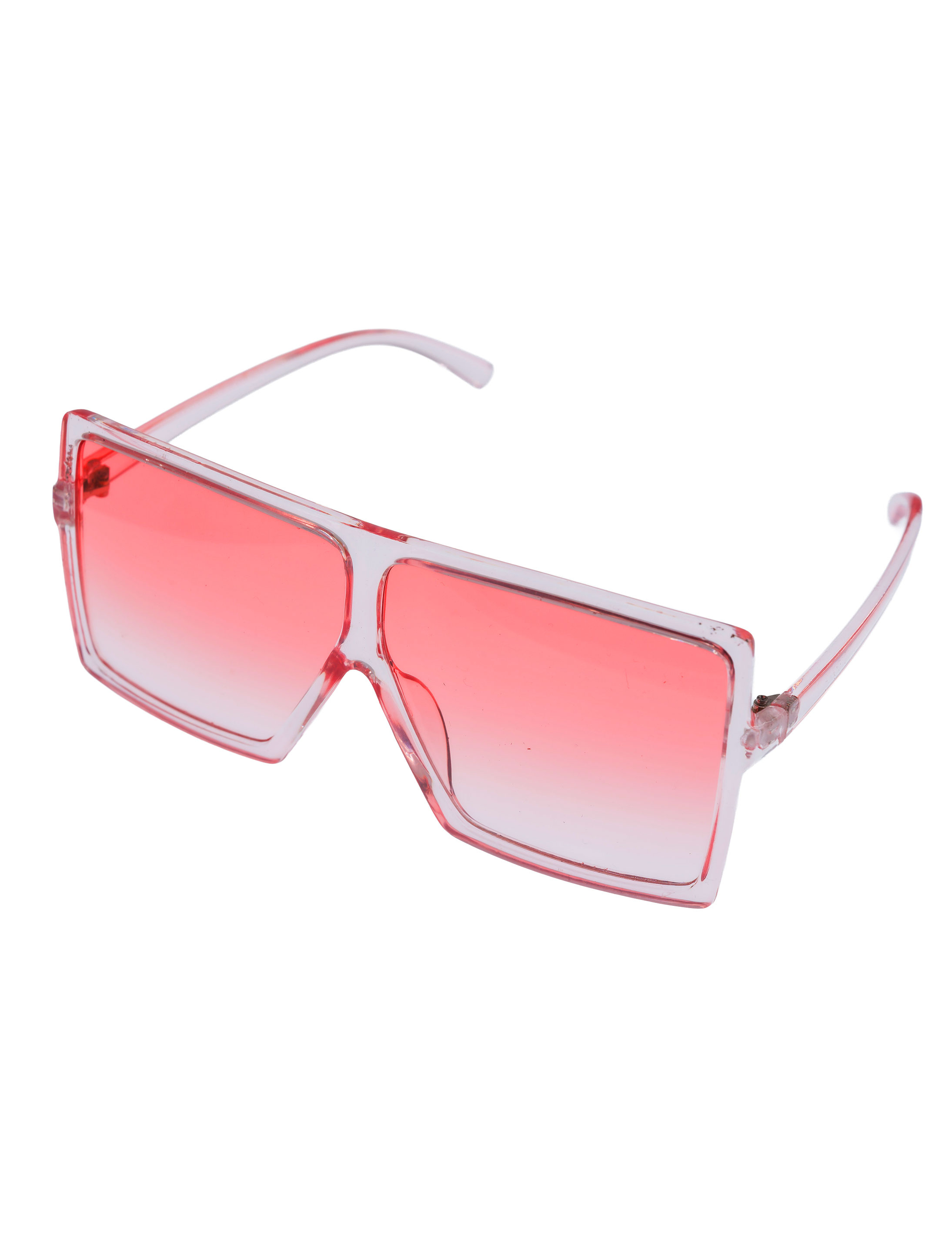 Kostümzubehör Brille eckig rosa