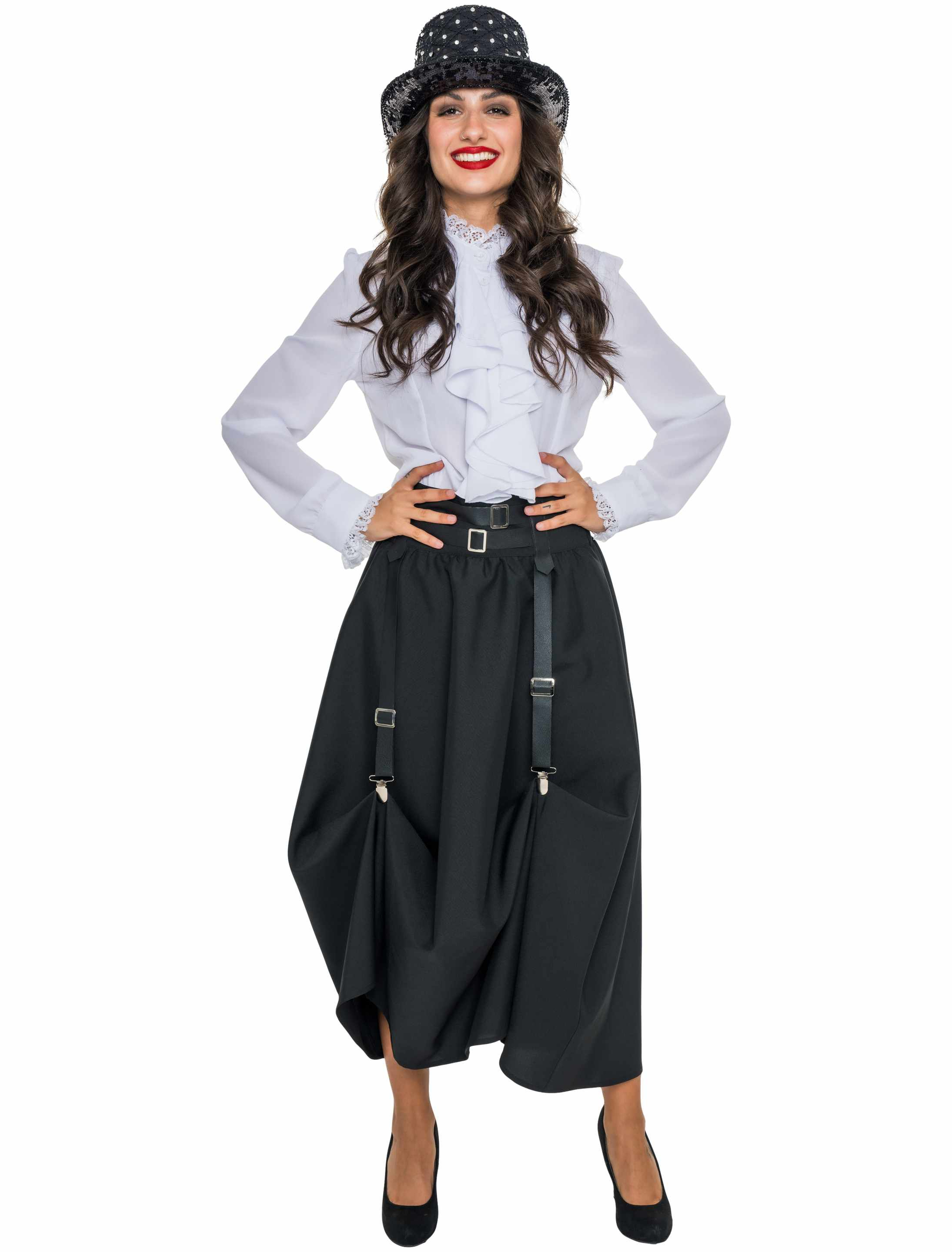 Rock Steampunk Damen schwarz XL