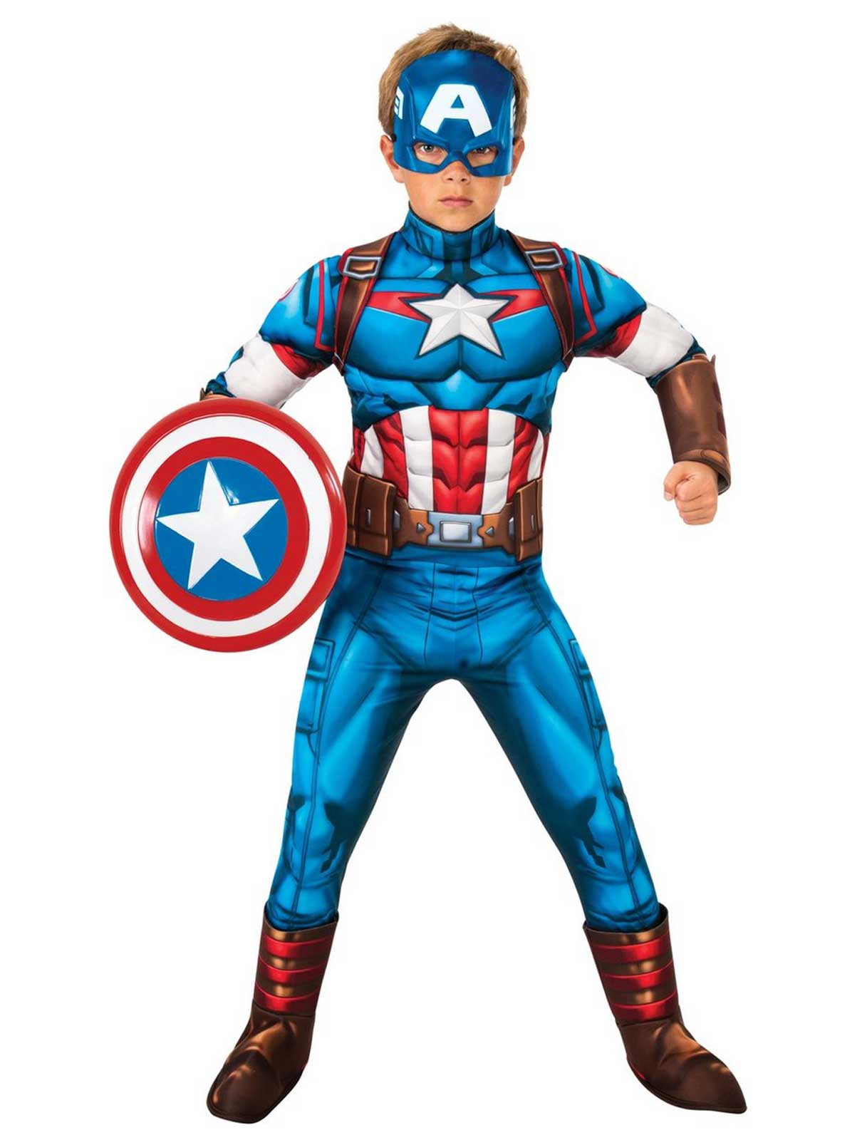 Jumpsuit Captain America 4-tlg. rot/weiß/blau 3-4 Jahre