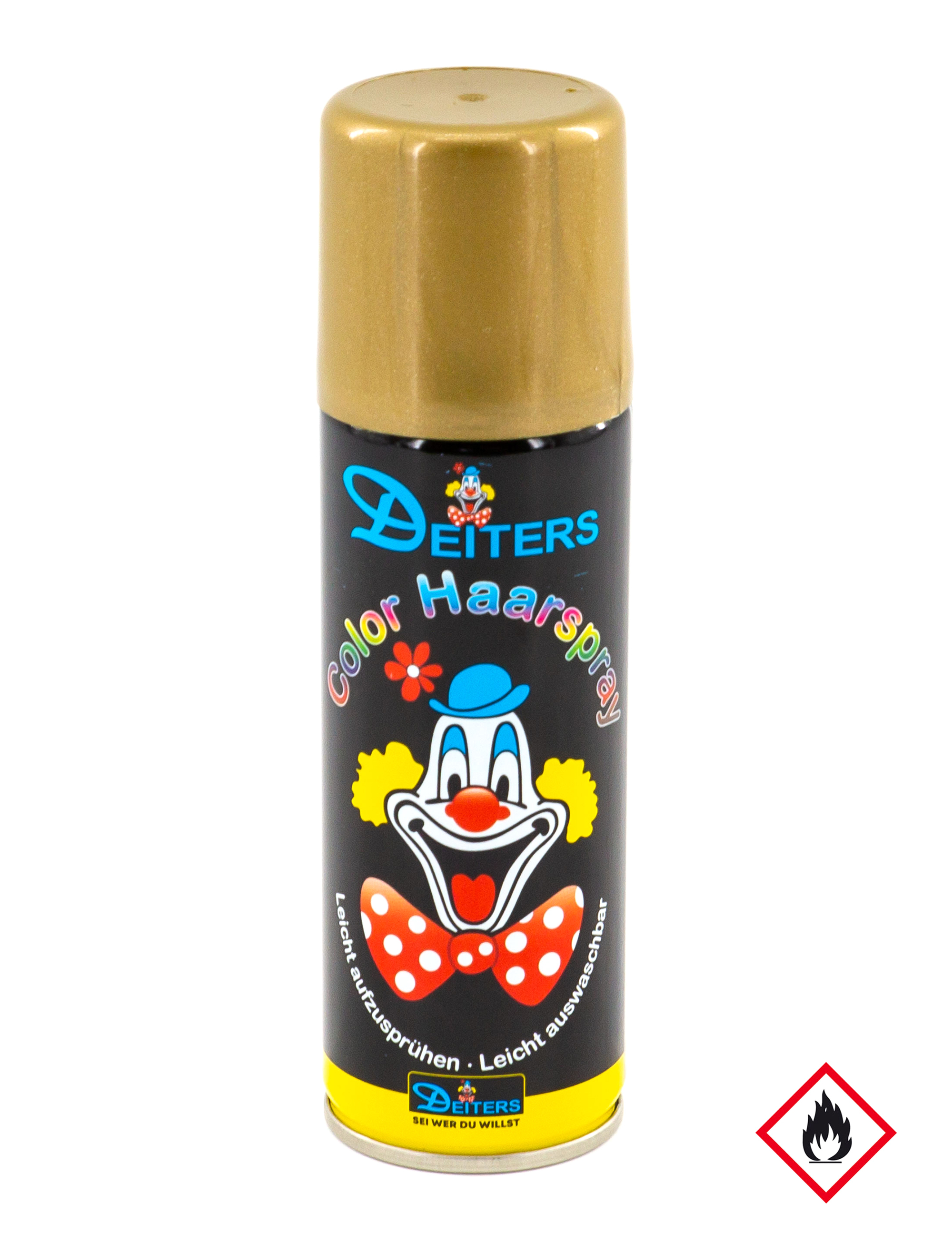 Haarspray Color 125ml gold Schminke für Karneval & Fasching
