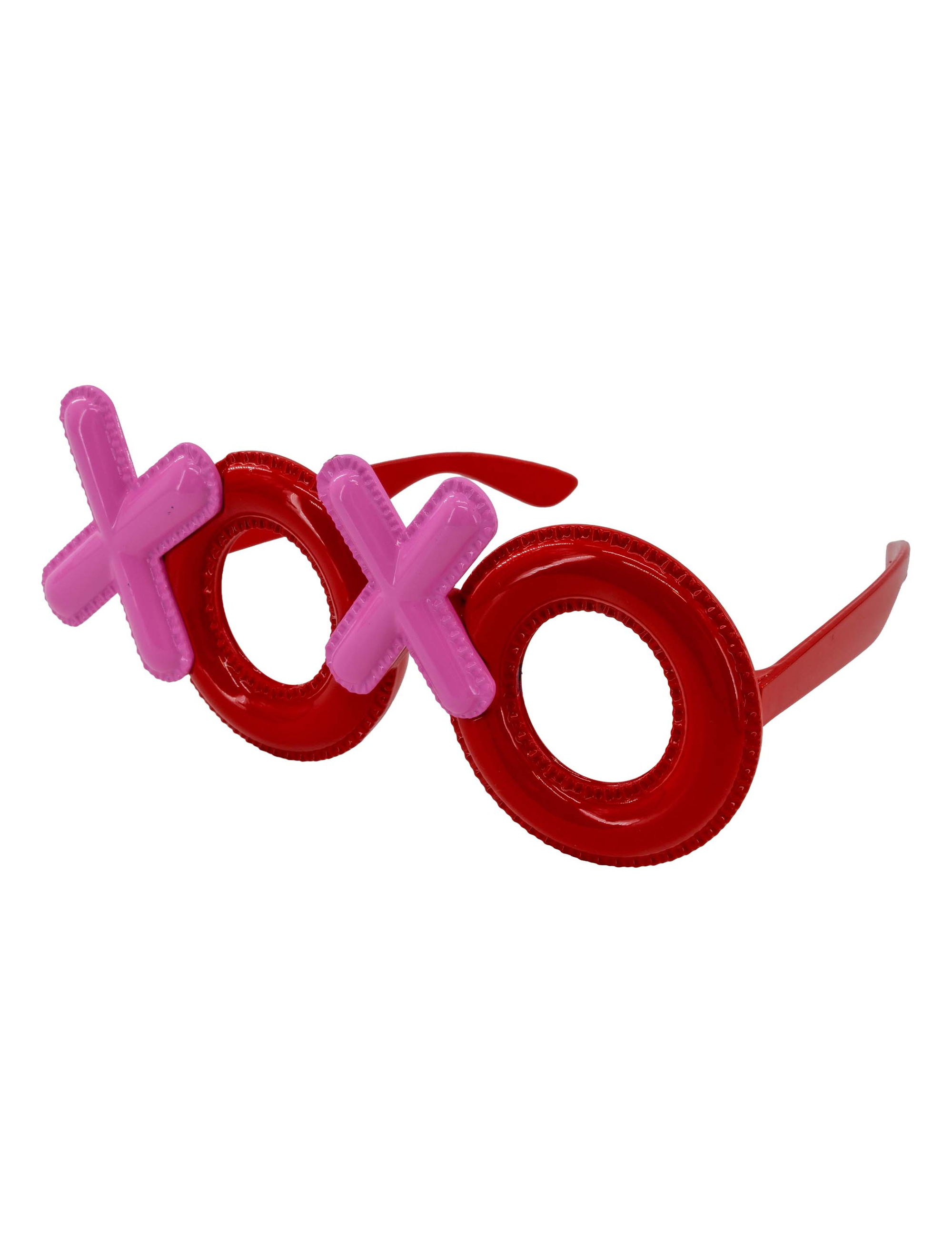 Kostümzubehör Brille XOXO rot/pink