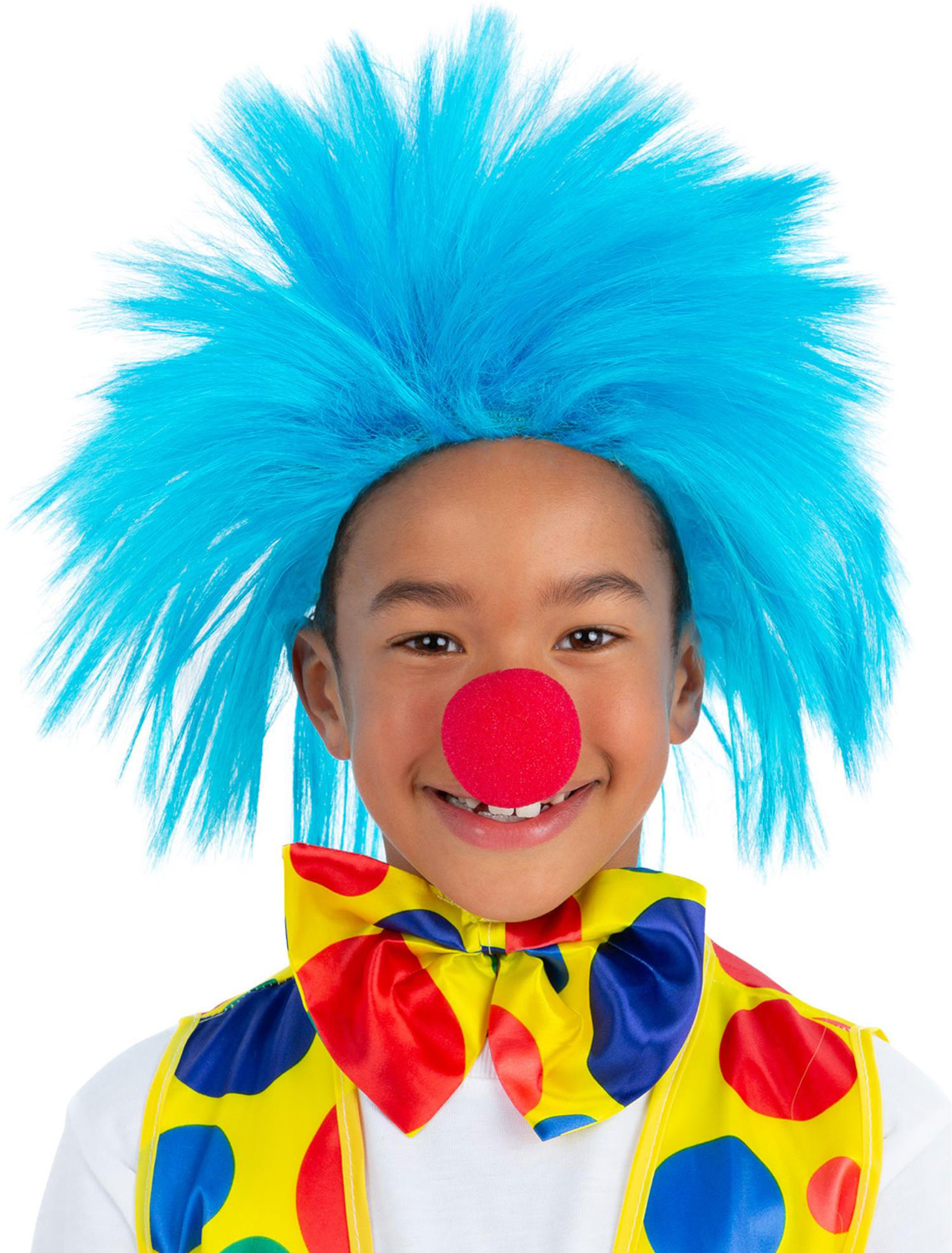 Kostümzubehör Perücke Clown Kinder türkis