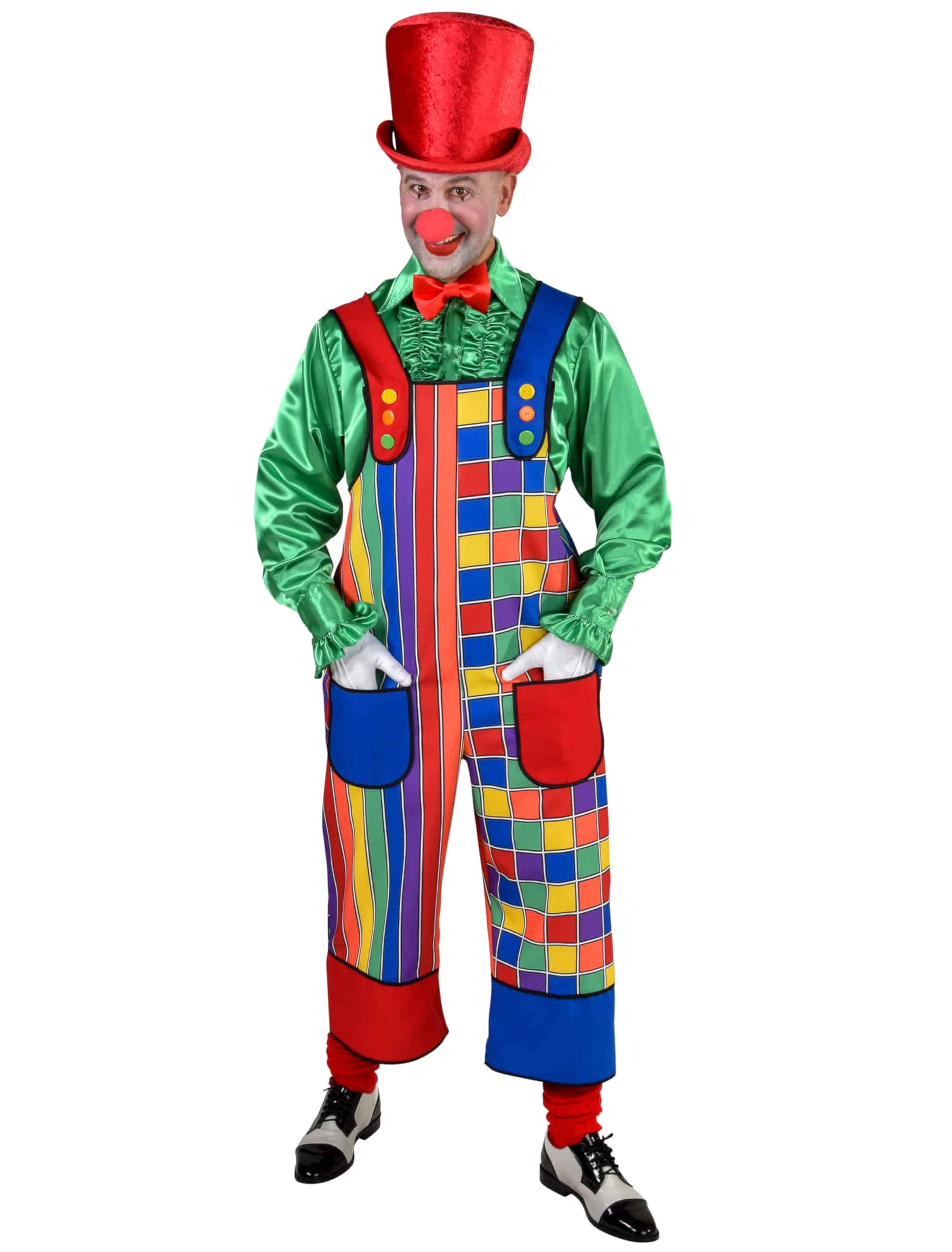 Latzhose Clown Herren bunt S/M Farbe: bunt