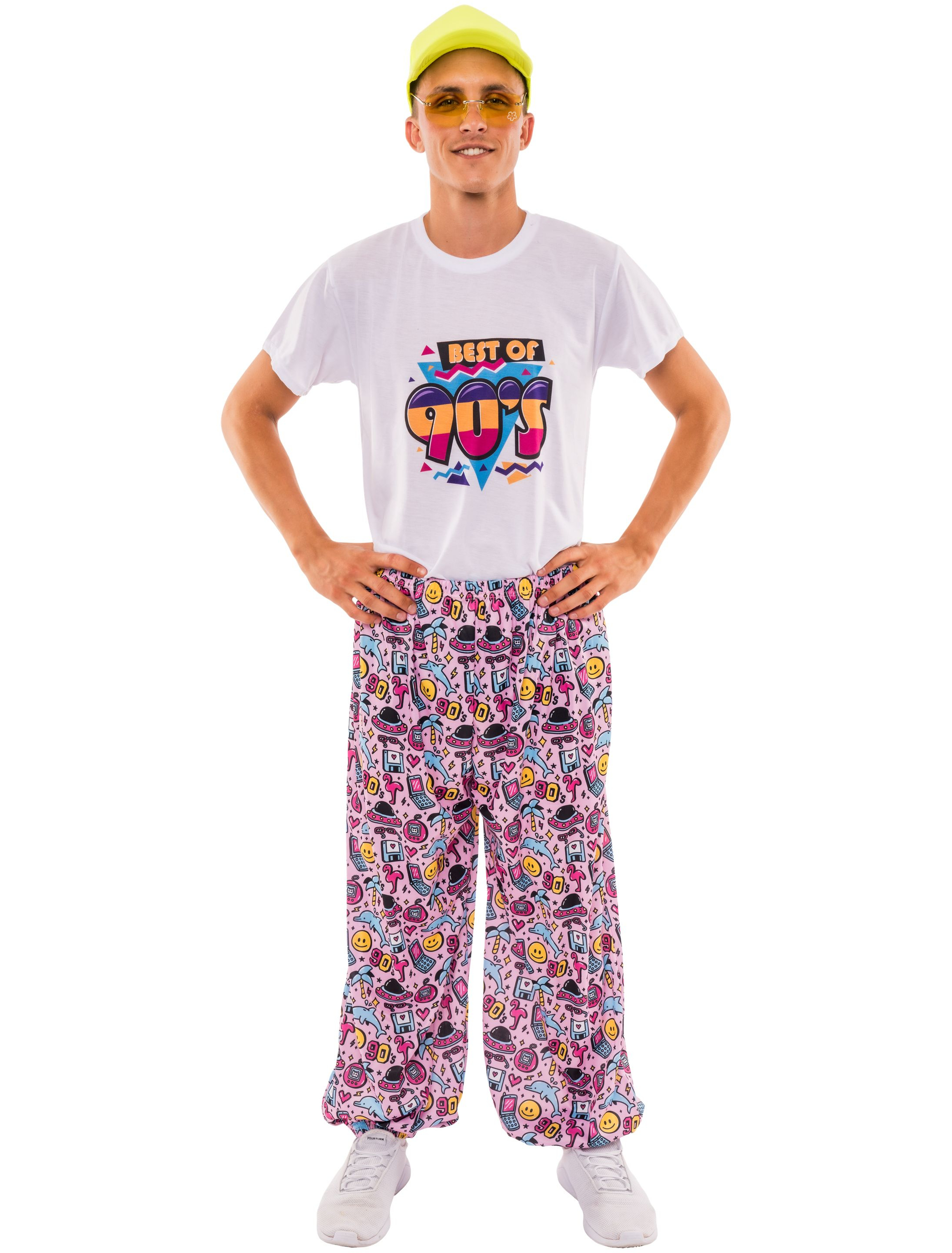 Hose Delfin print Print Herren pink M