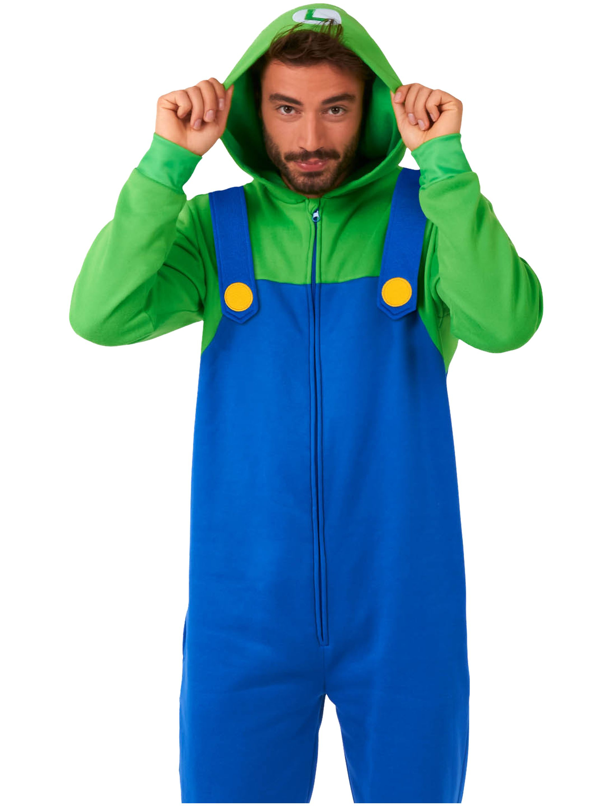 Overall Super Mario Bros. Luigi Herren blau/grün L