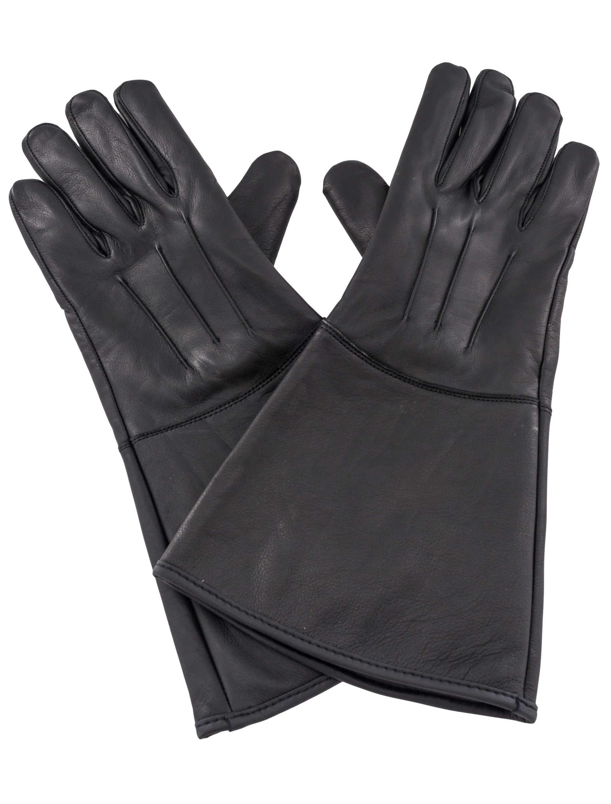 Kostümzubehör Handschuhe Echtleder schwarz 2XL