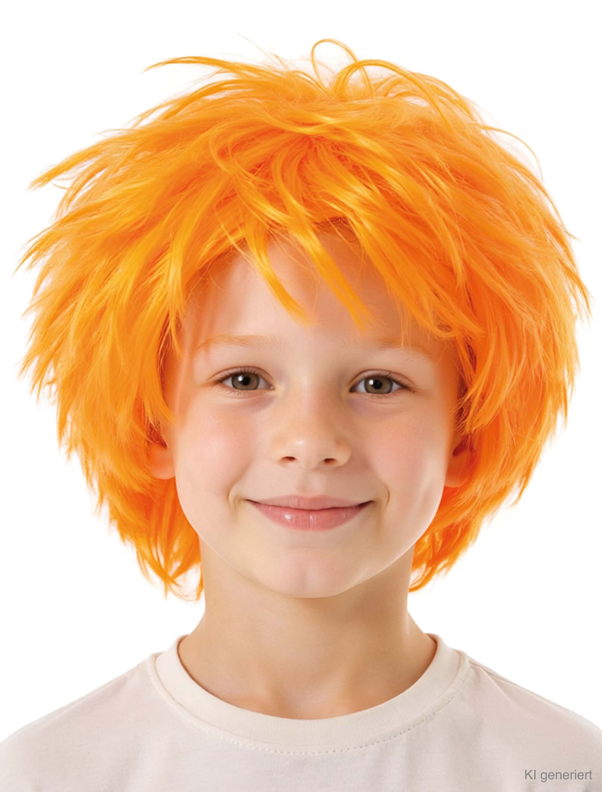 Kostümzubehör Perücke Clown Kinder orange