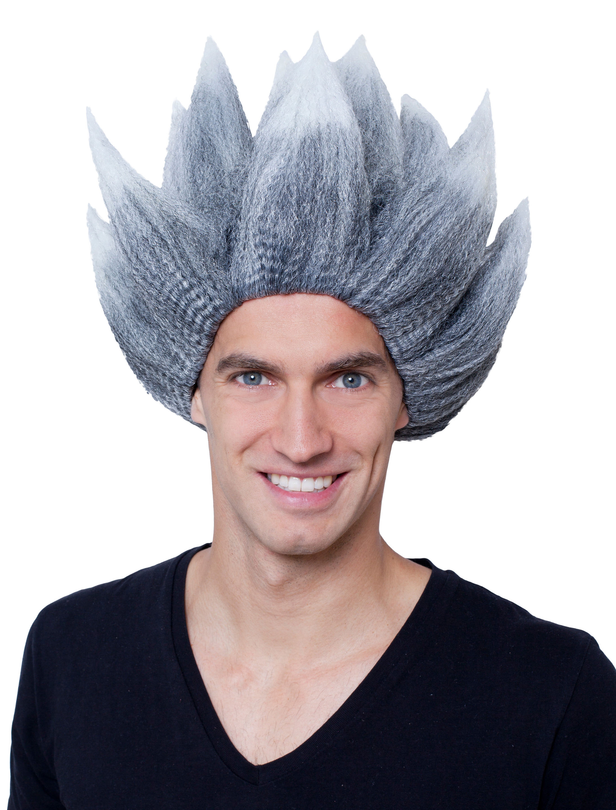 Kostümzubehör Kostümzubehör Perücke Anime Herren schwarz/weiß one size