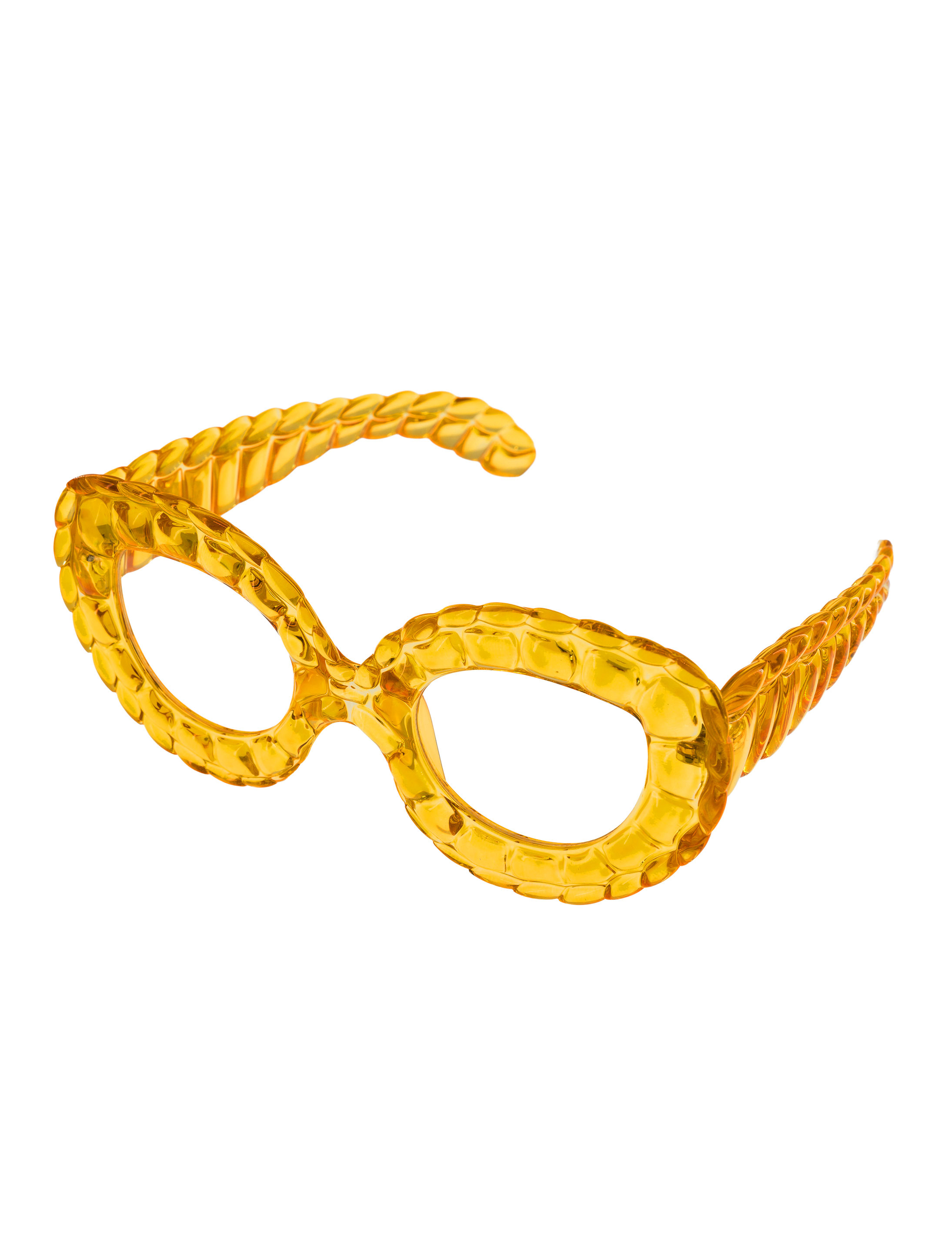 Kostümzubehör Brille Schlange gelb