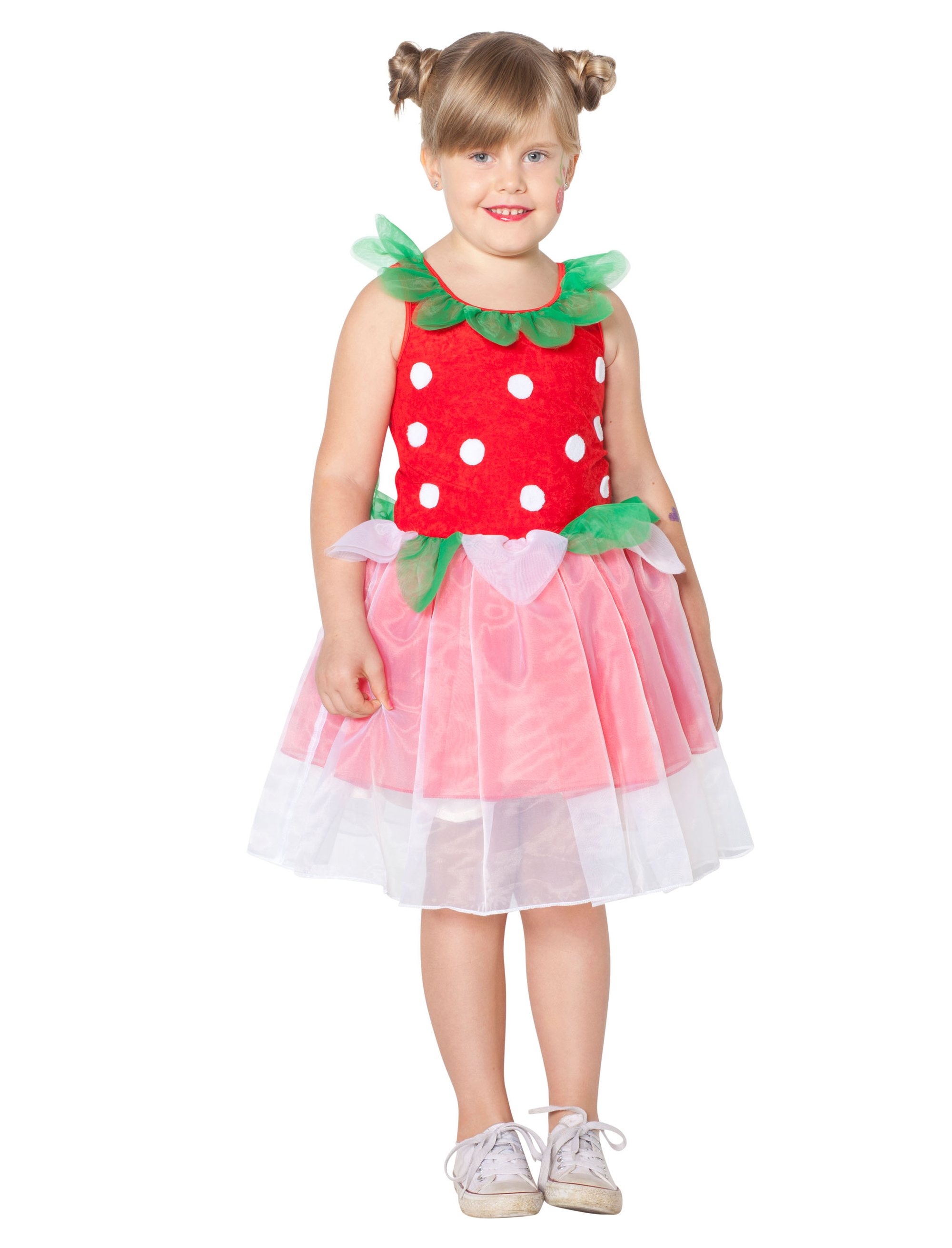 Kleid Erdbeere Kinder Mädchen rot 86