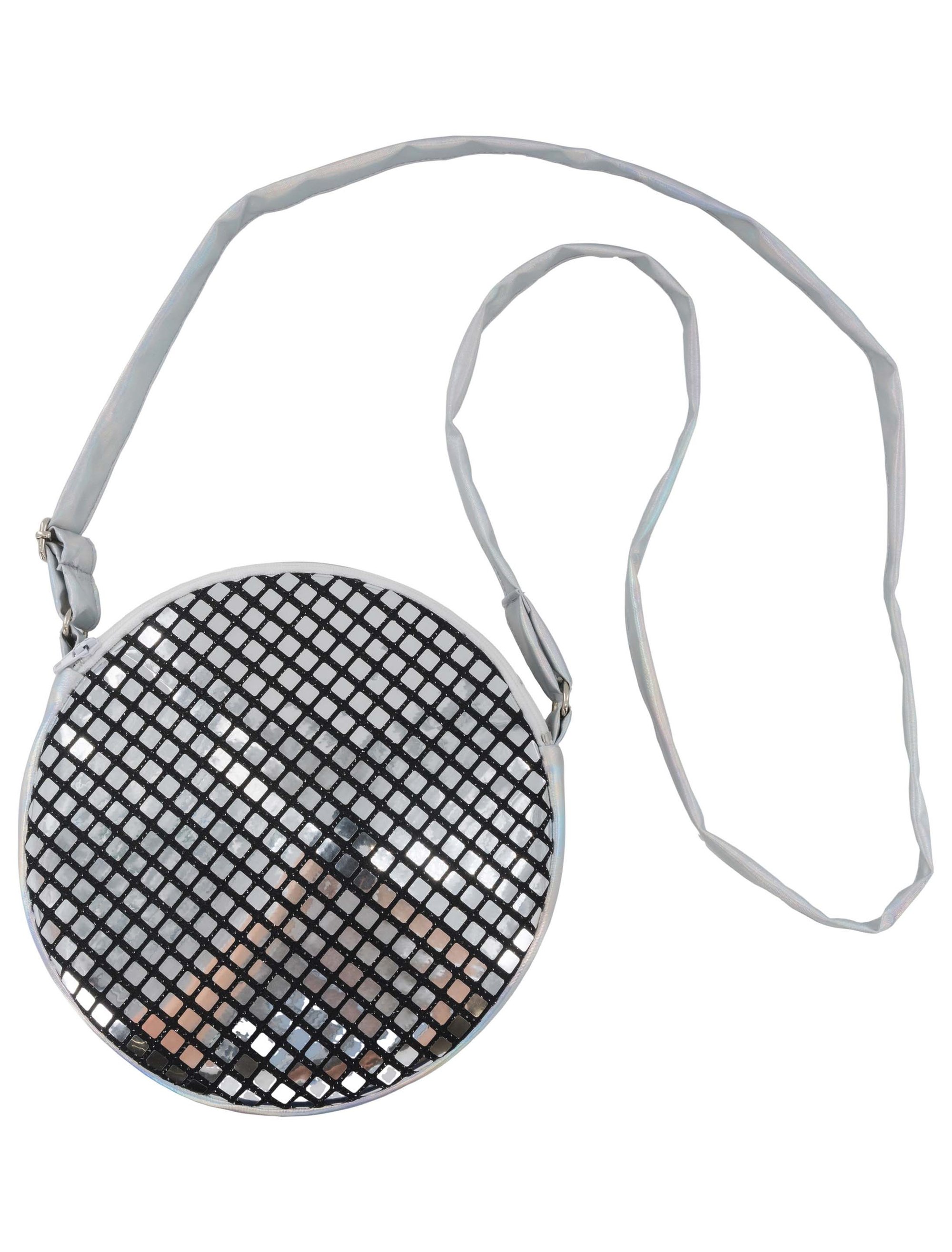 Kostümzubehör Tasche Disco silber