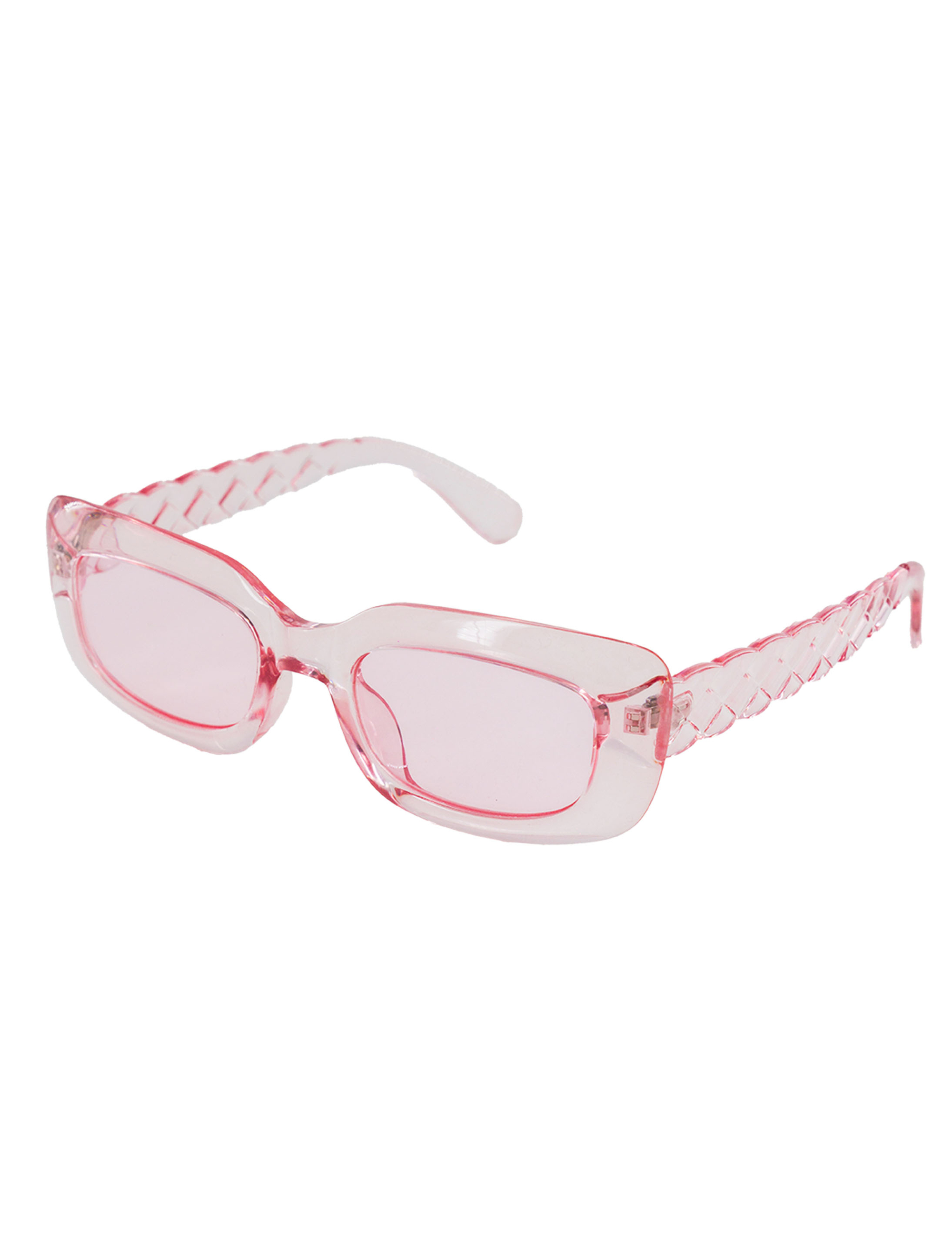 Kostümzubehör Brille transparent pink