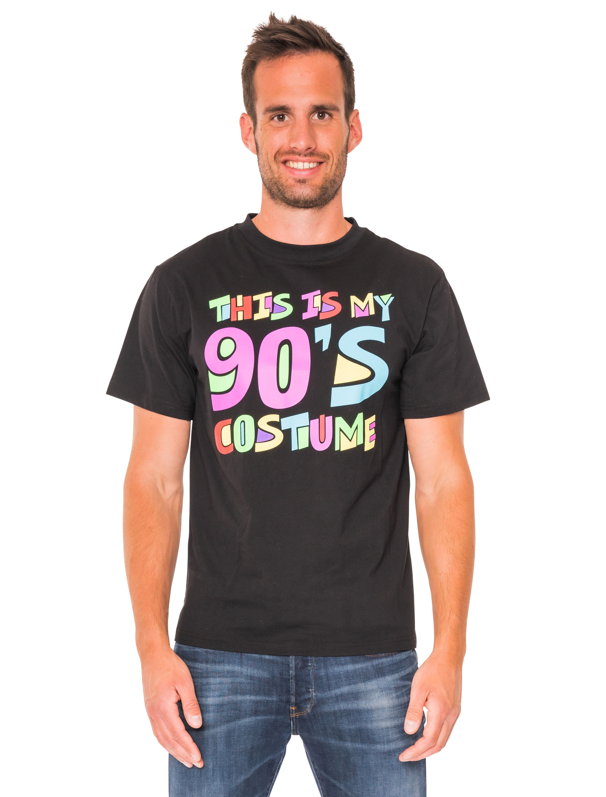 T-Shirt 90er Jahre Herren schwarz XL
