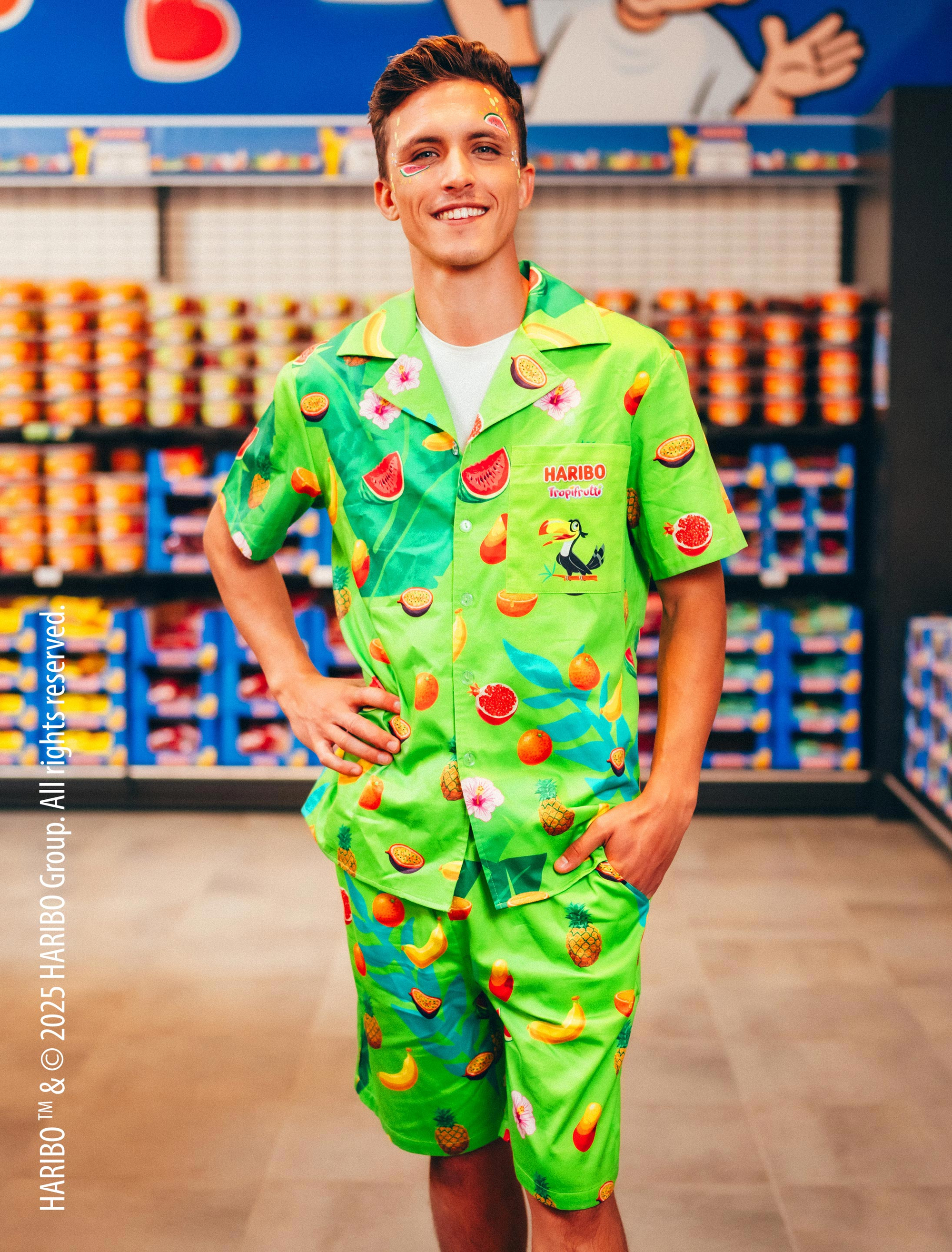 Hemd und Shorts HARIBO Tropifrutti Herren bunt S Farbe: bunt