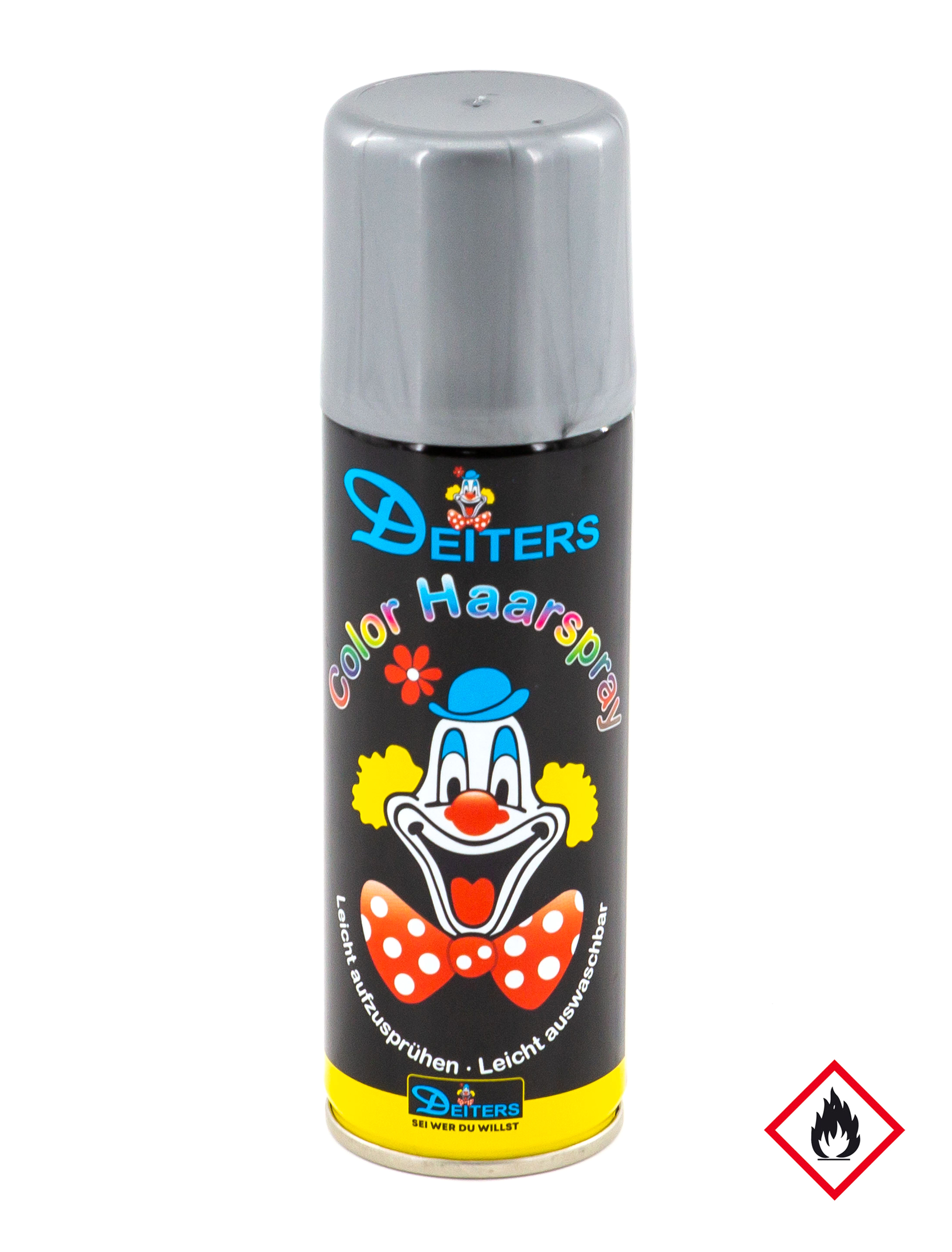 Haarspray Color 125ml silber Schminke für Karneval & Fasching