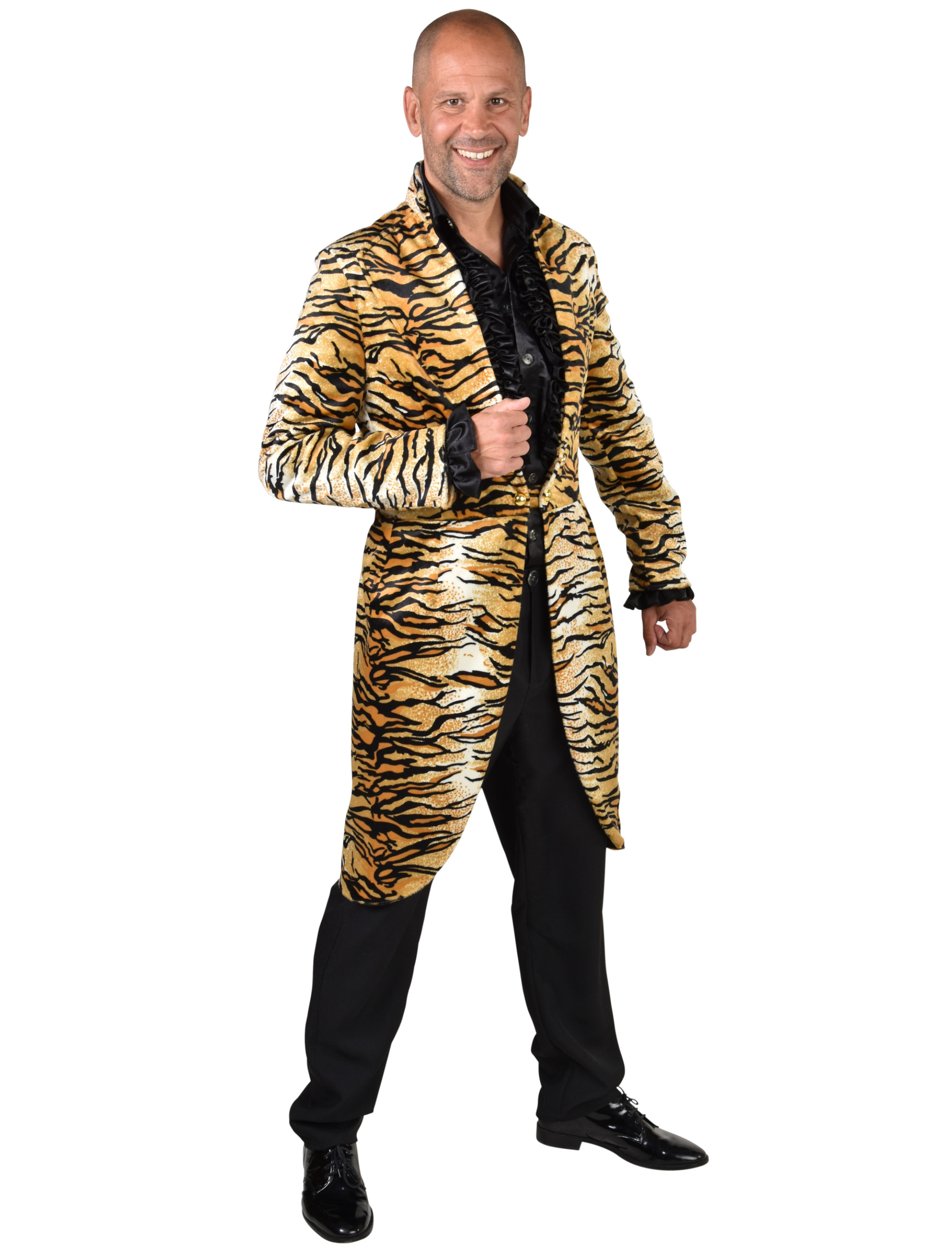 Frack Tigermuster Herren braun 2XL
