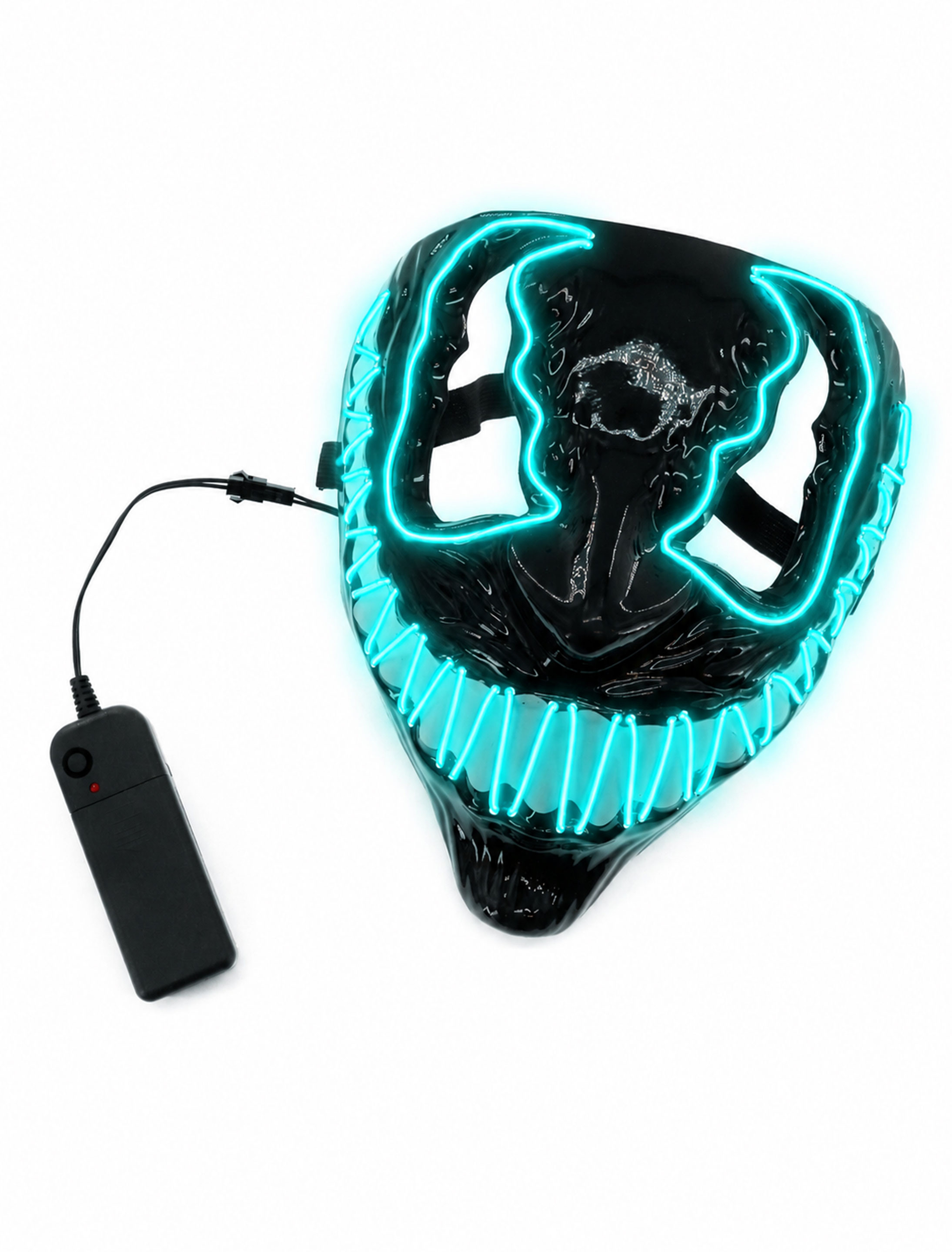 Kostümzubehör LED Maske Monster schwarz/blau