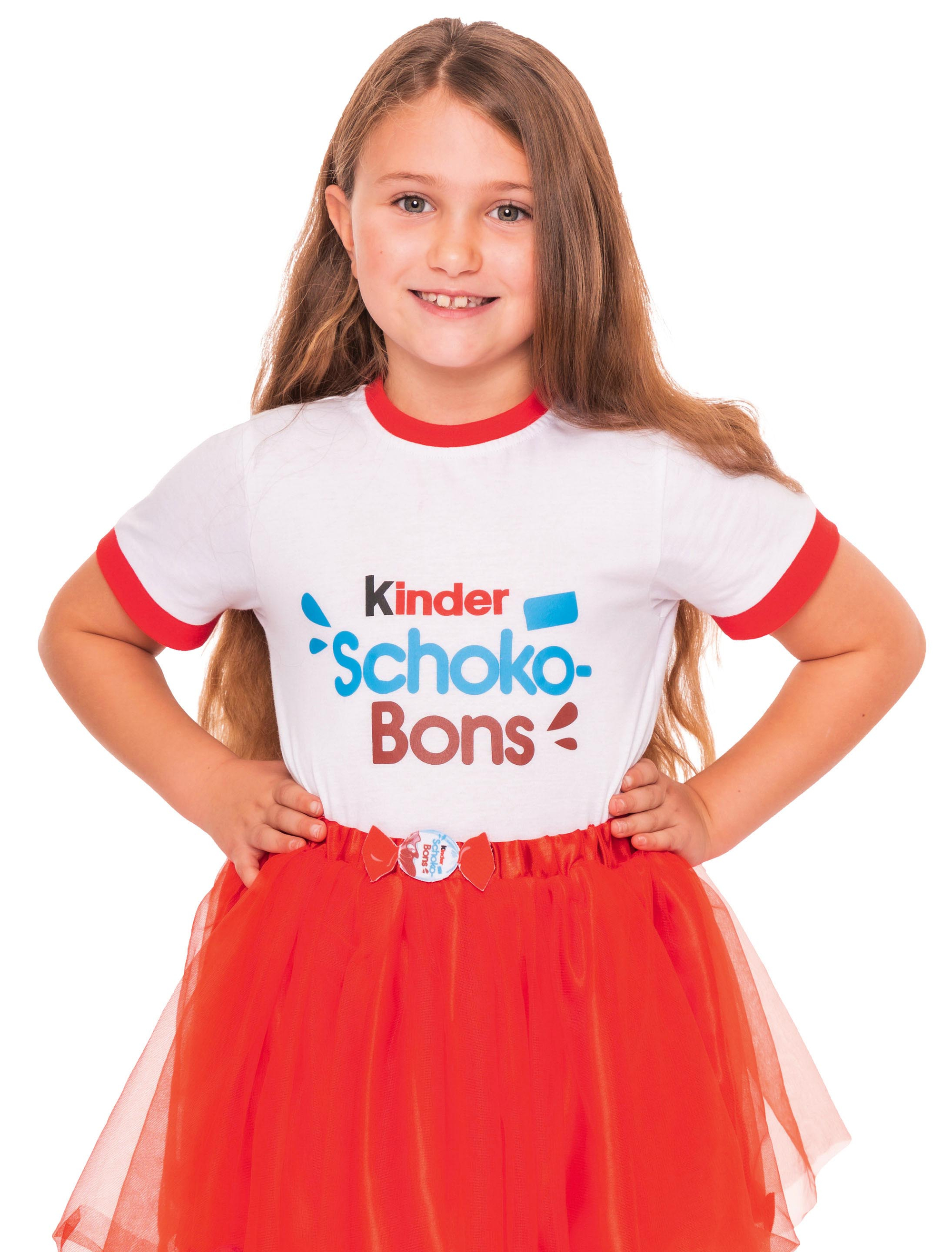 T-Shirt kinder Schoko-Bons Kinder rot/weiß-140