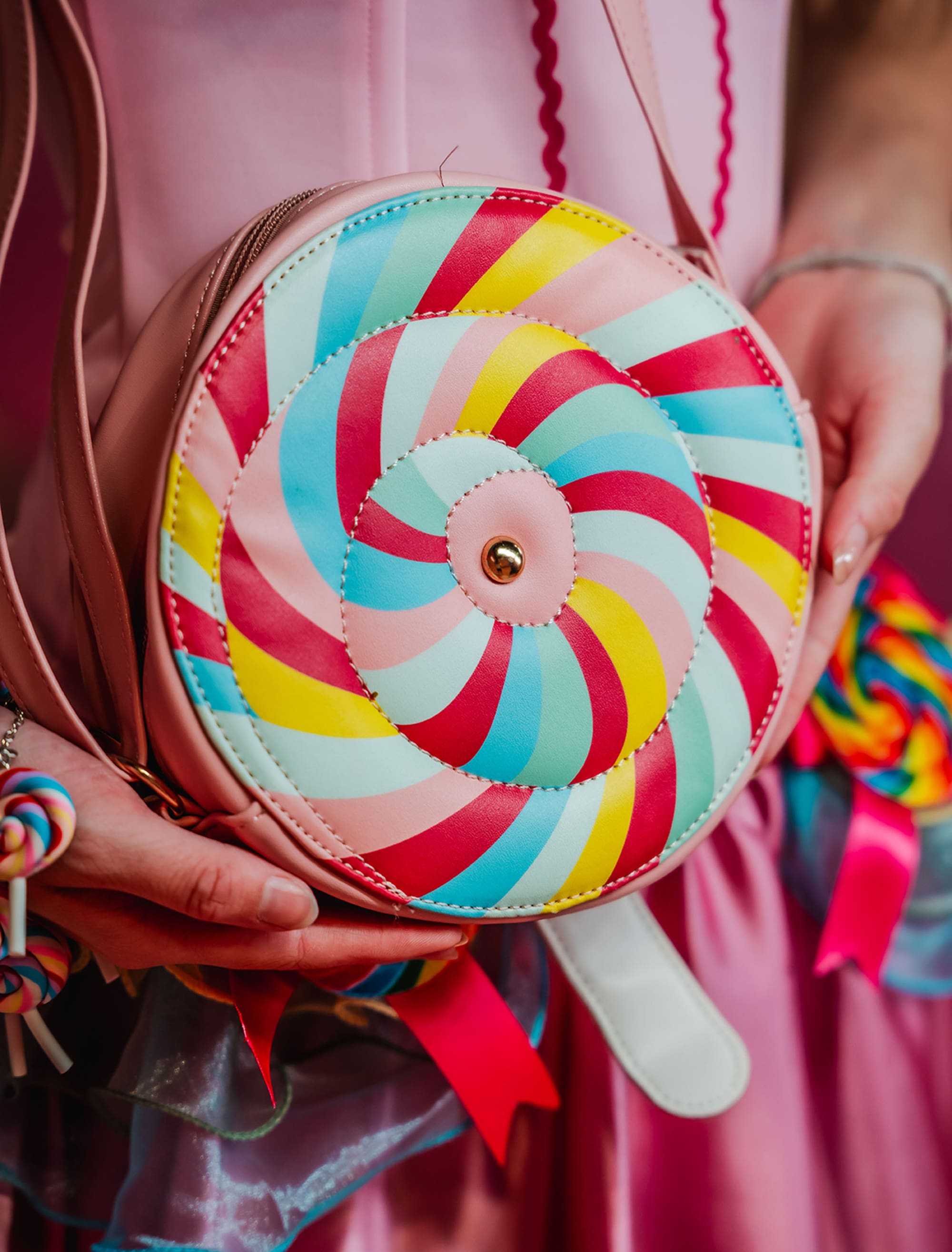 Kostümzubehör Tasche Candy Lolly mehrfarbig