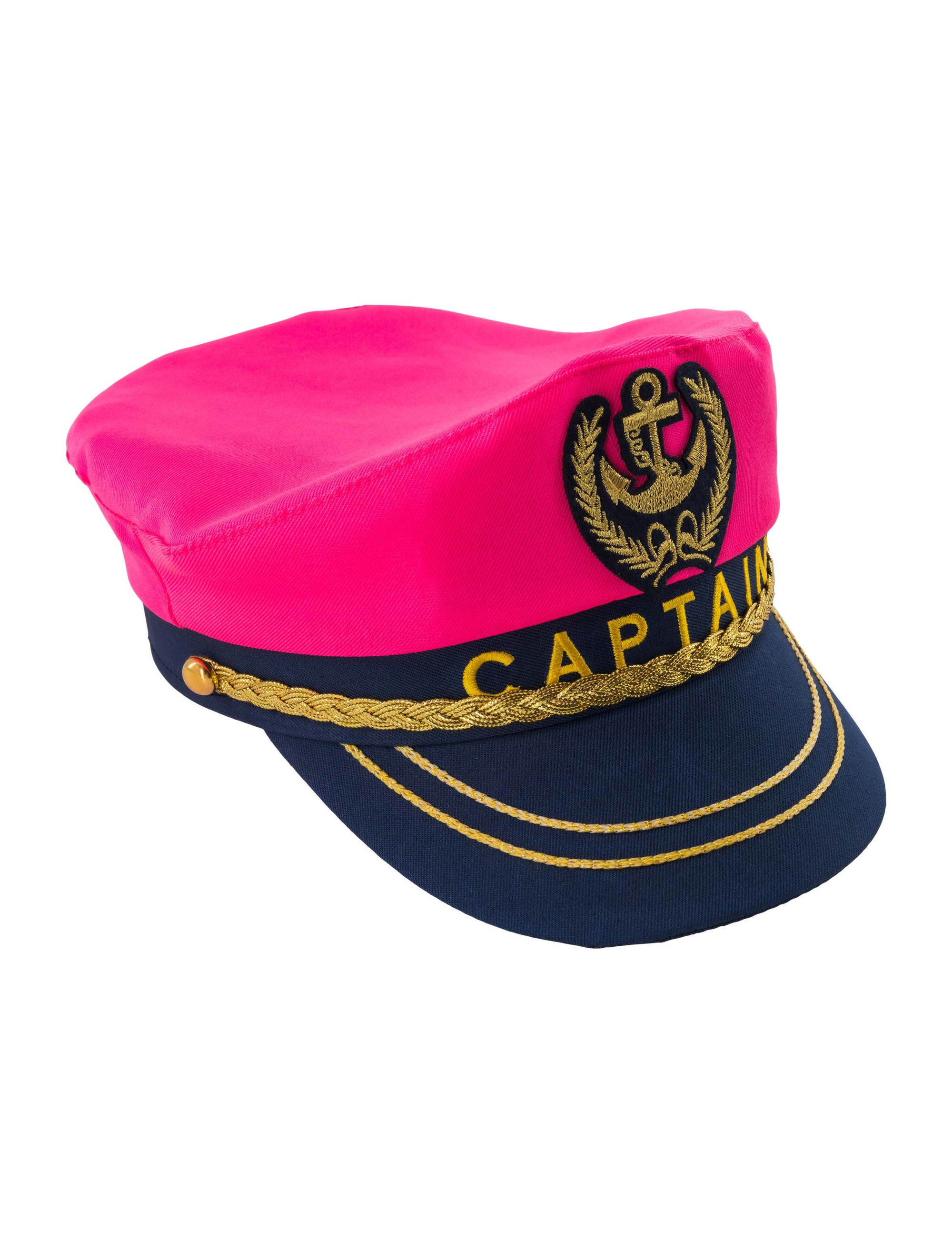 Kostümzubehör Kappe Captain pink/blau one size
