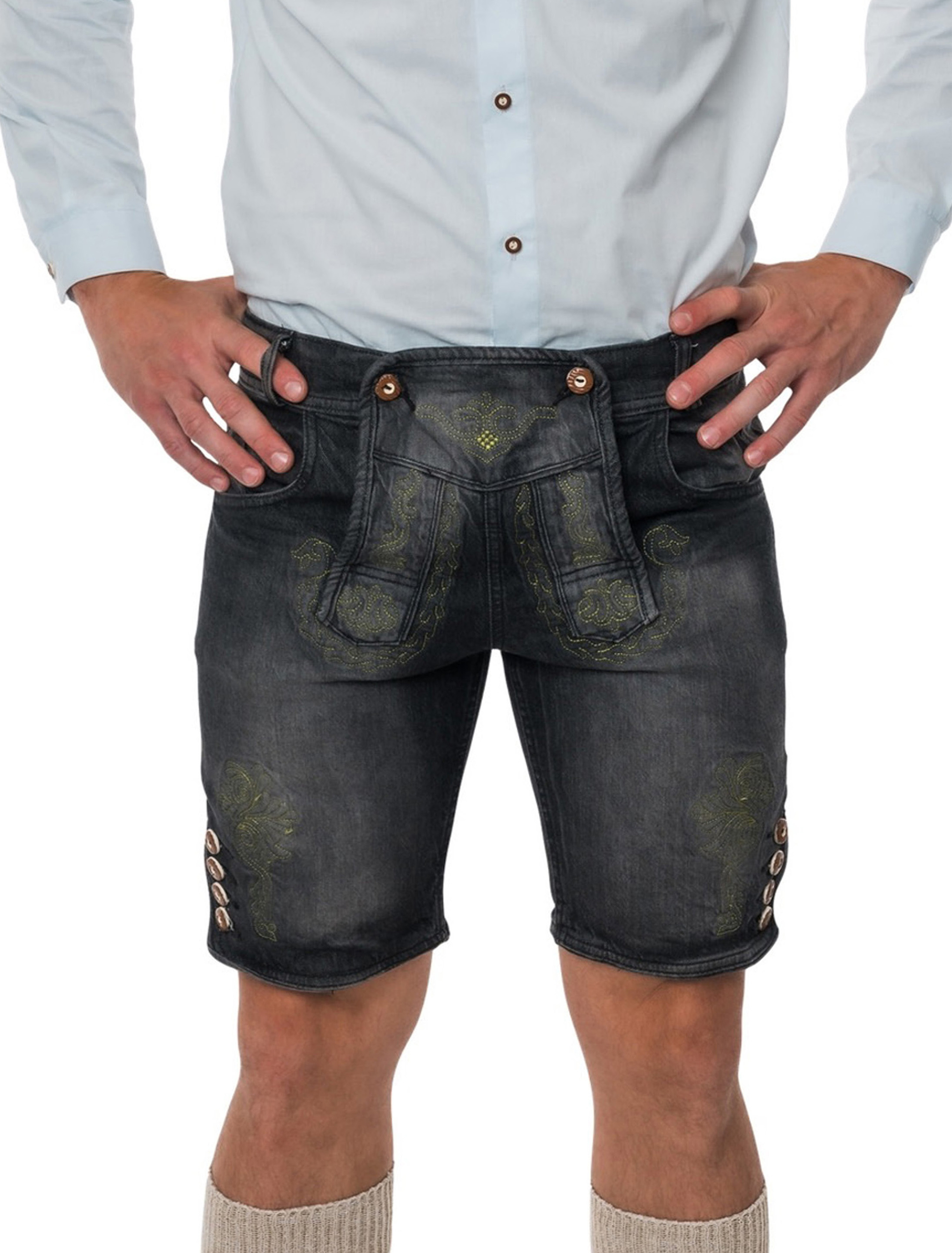 Trachtenjeans Herren schwarz XL