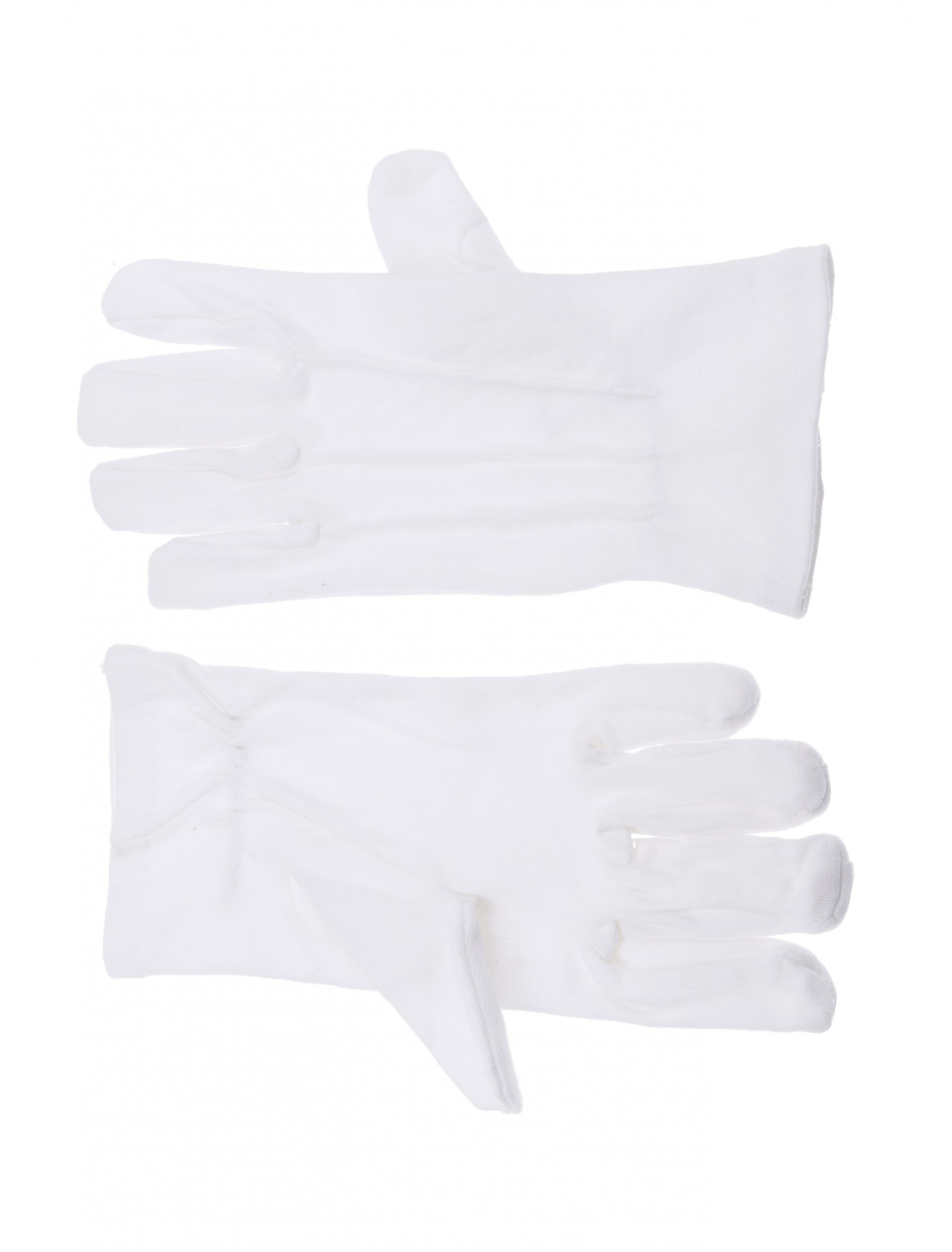 Kostümzubehör Handschuhe Baumwolle mit Naht weiß M