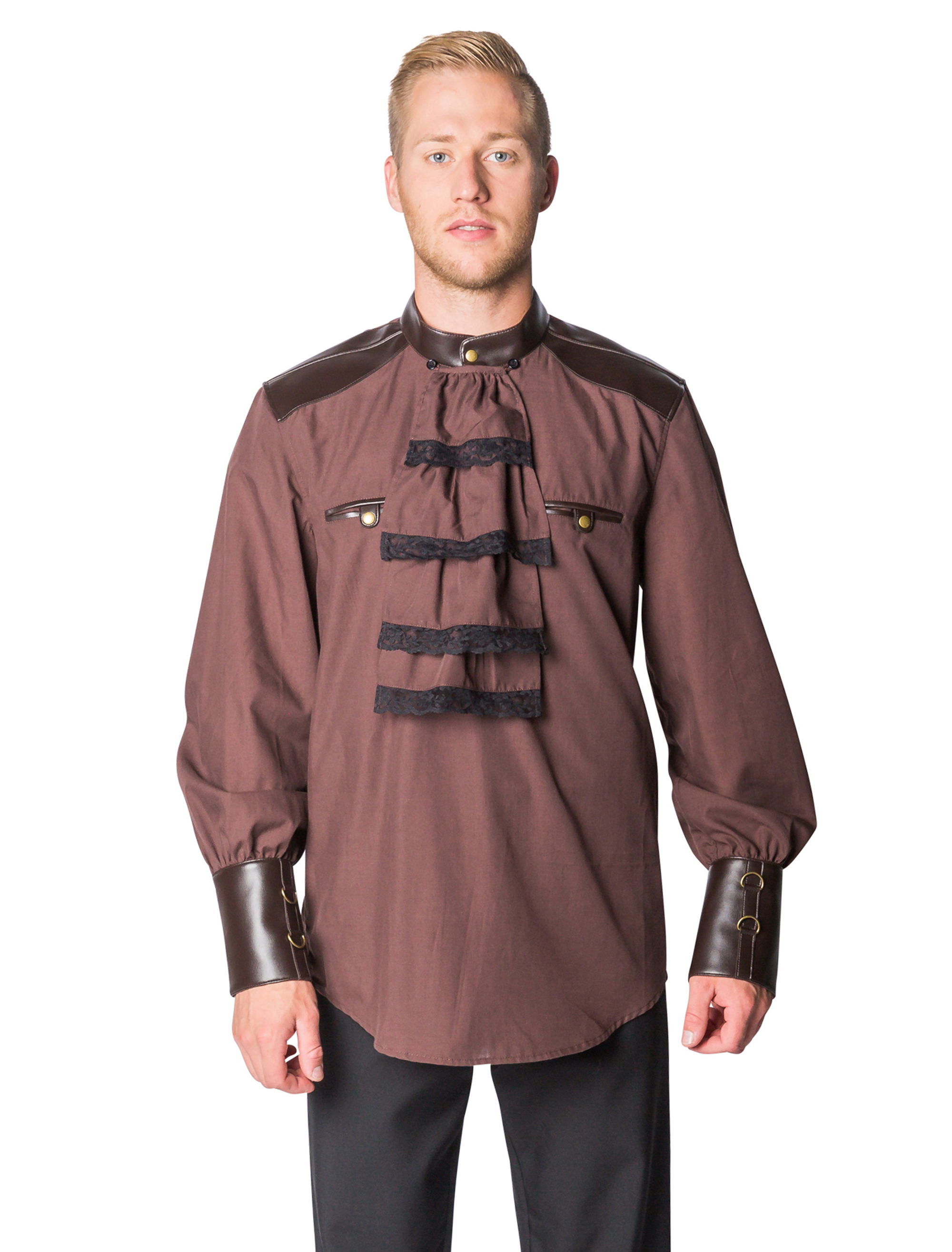 Hemd Steampunk braun XL