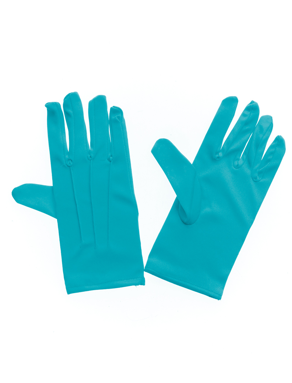 Kostümzubehör Handschuhe türkis kurz mit Naht