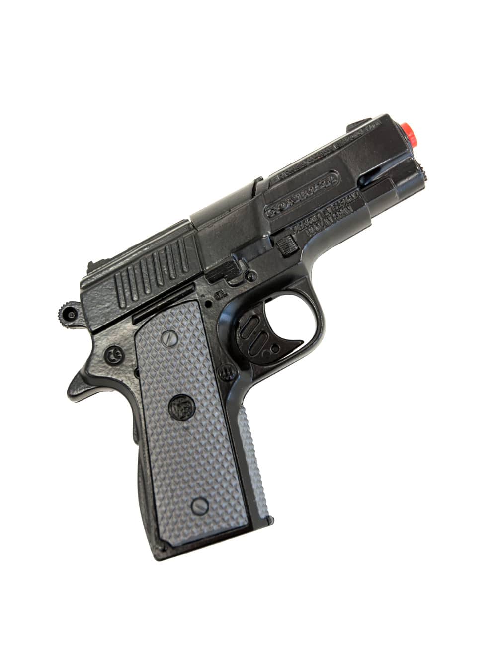 Kostümzubehör Pistole Elite schwarz 8-Schuss