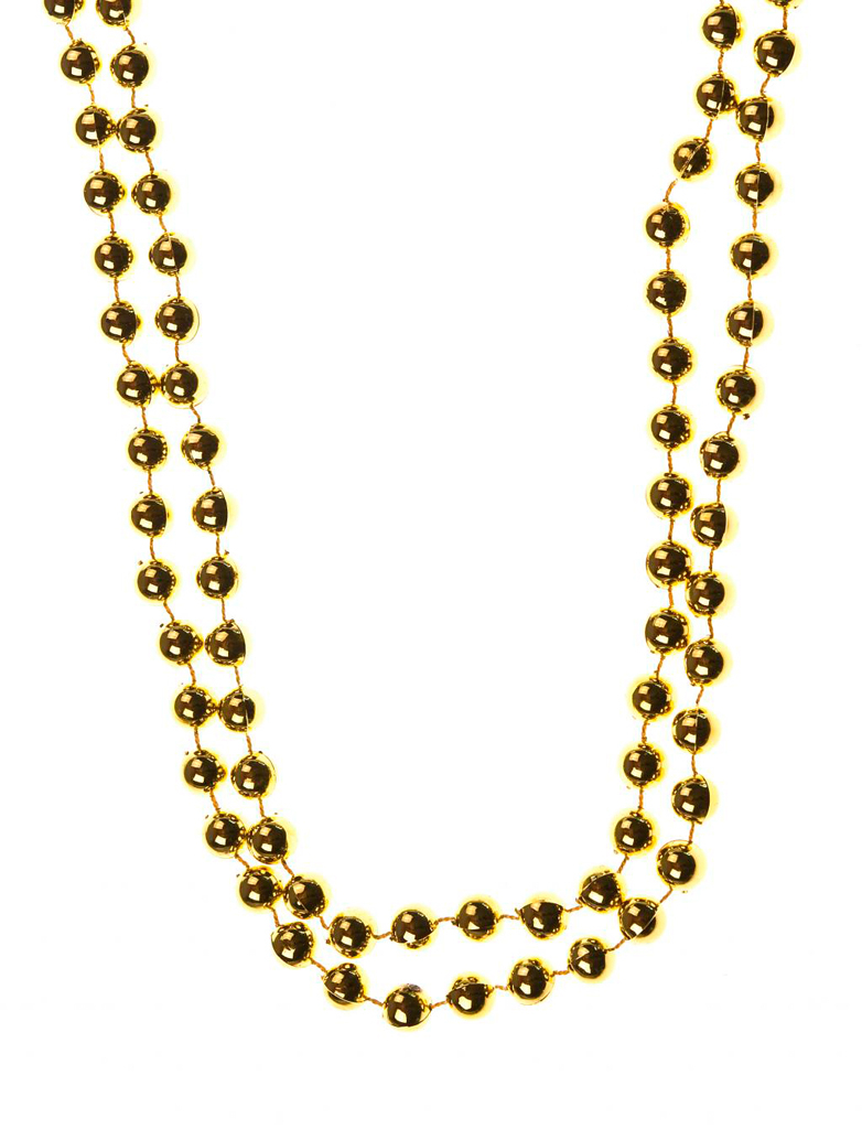 Kostümzubehör Halskette Perlenduo gold one size