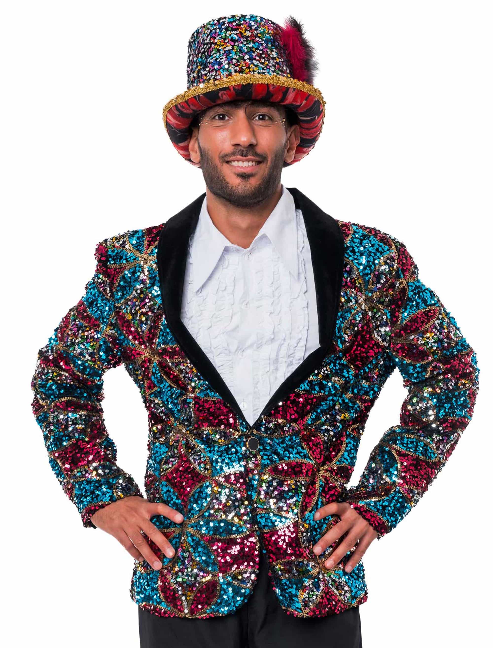 Jacke Premium Kaleidoskop Herren blau/pink 5XL