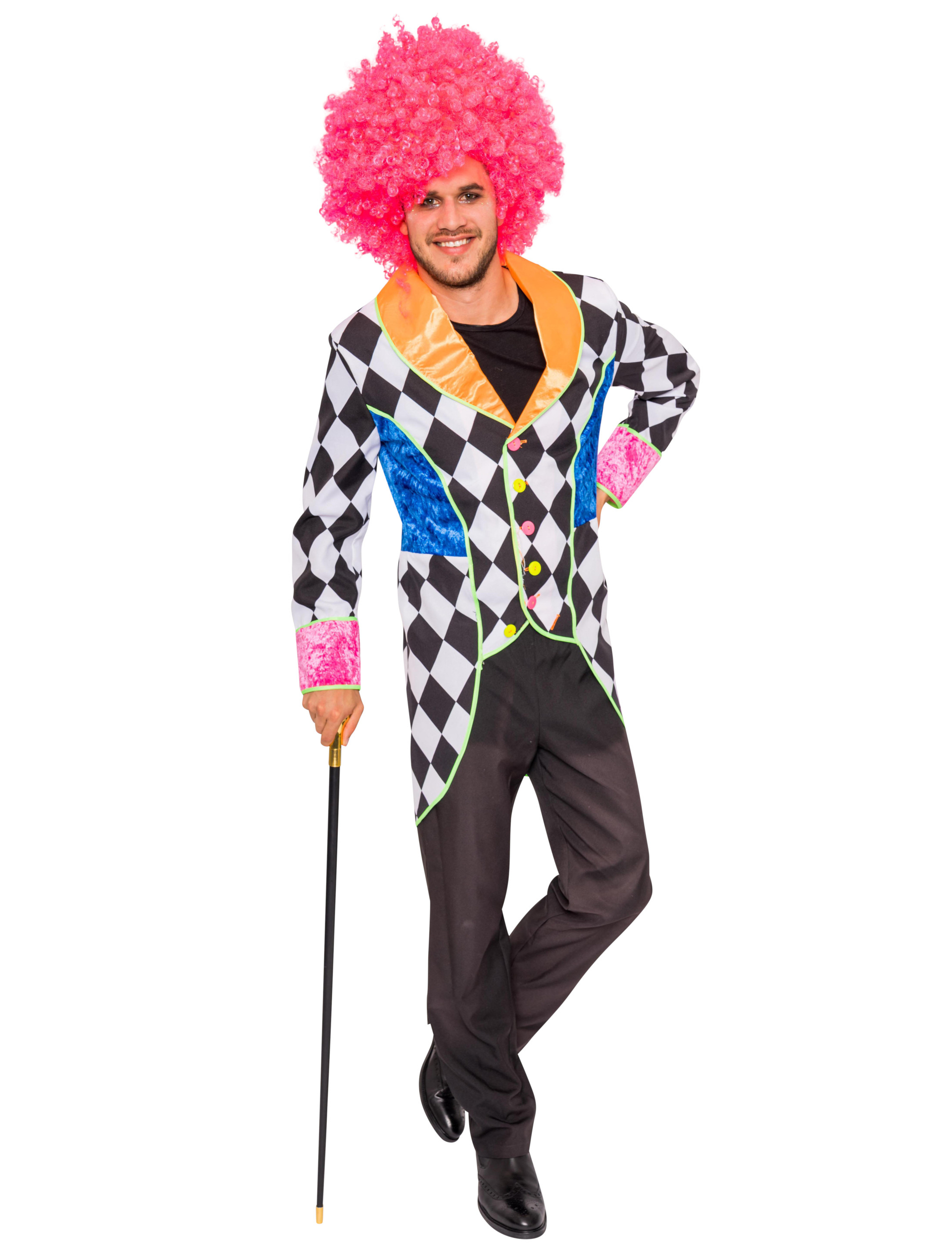 Mantel Harlekin Herren bunt S Farbe: bunt