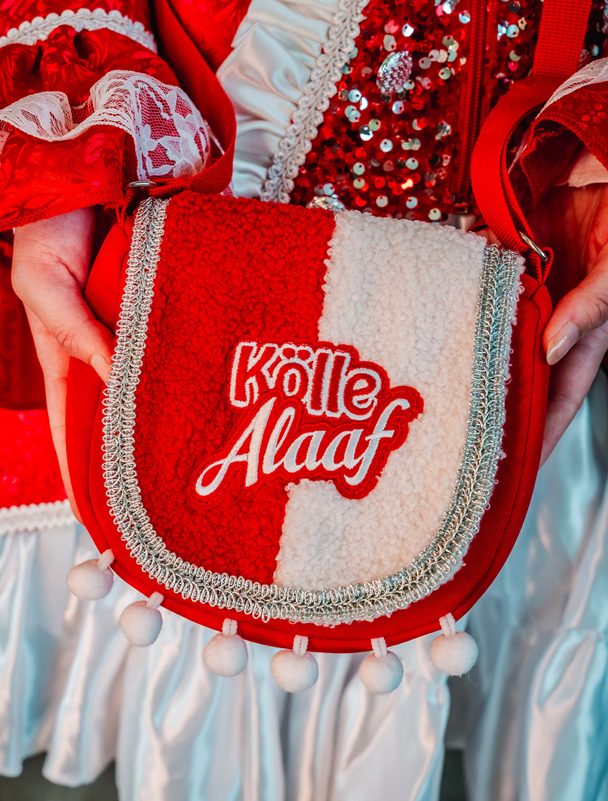 Kostümzubehör Tasche Kölle Alaaf rot/weiß