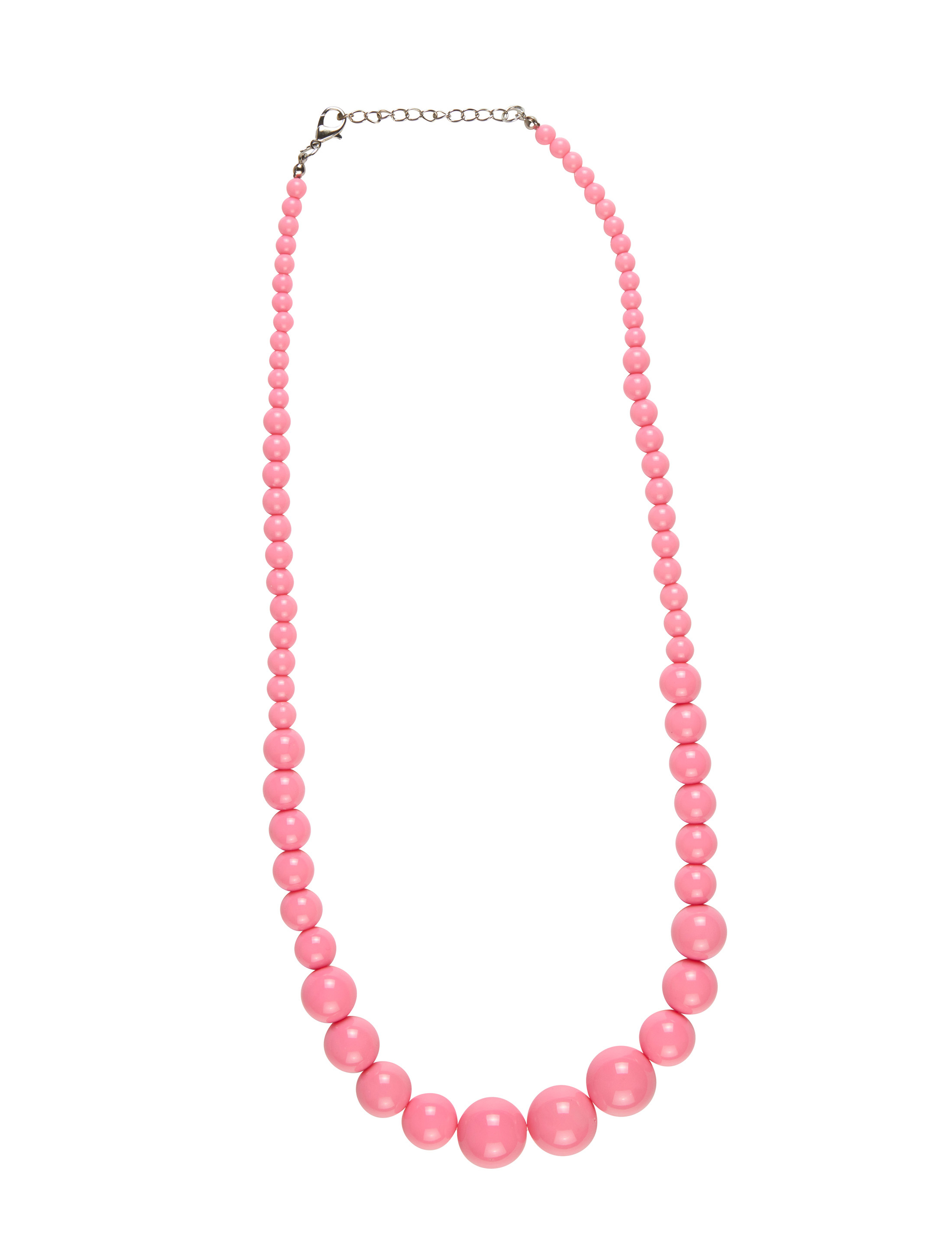 Kostümzubehör Halskette Perlen pink
