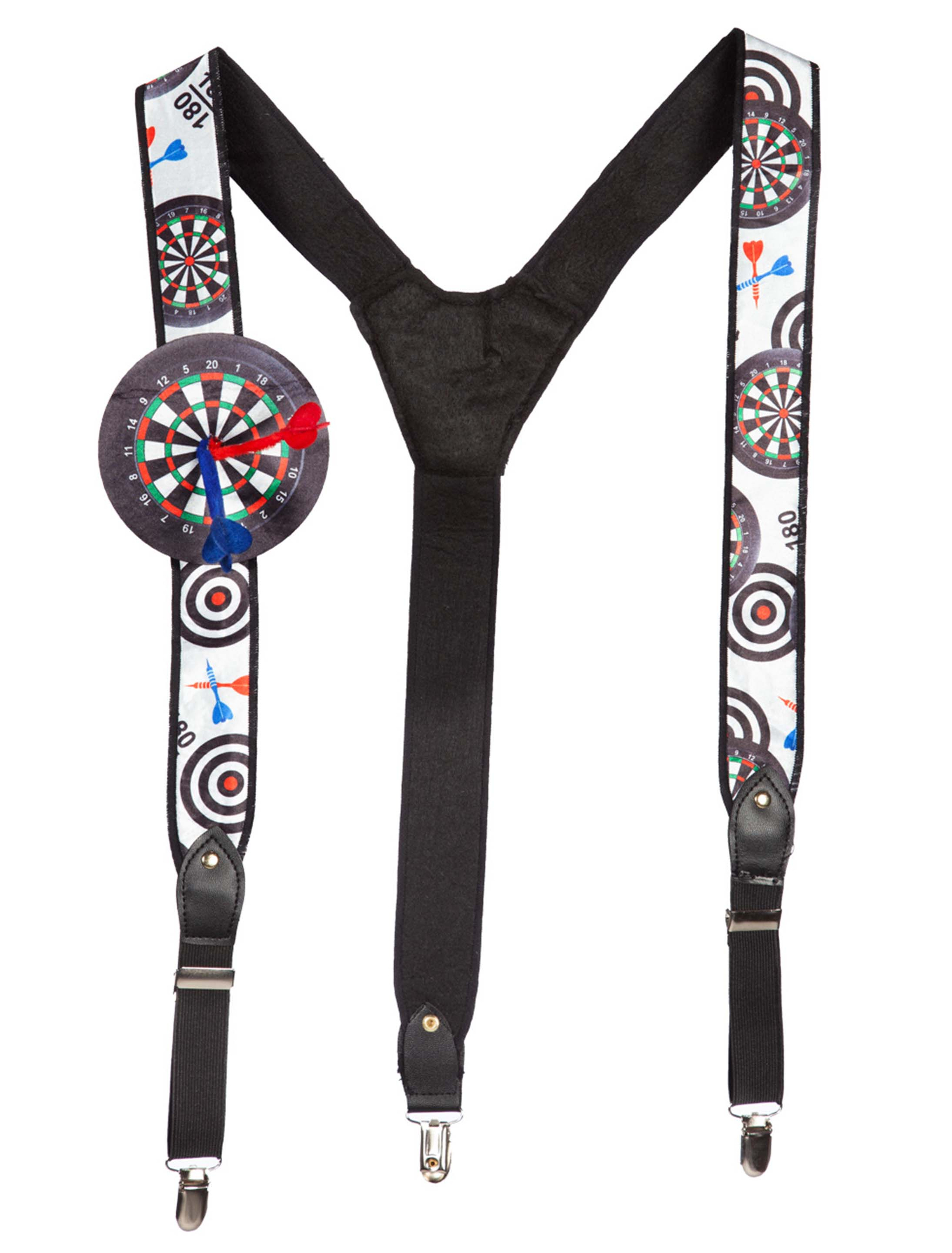 Kostümzubehör Hosenträger Darts bunt Farbe: bunt